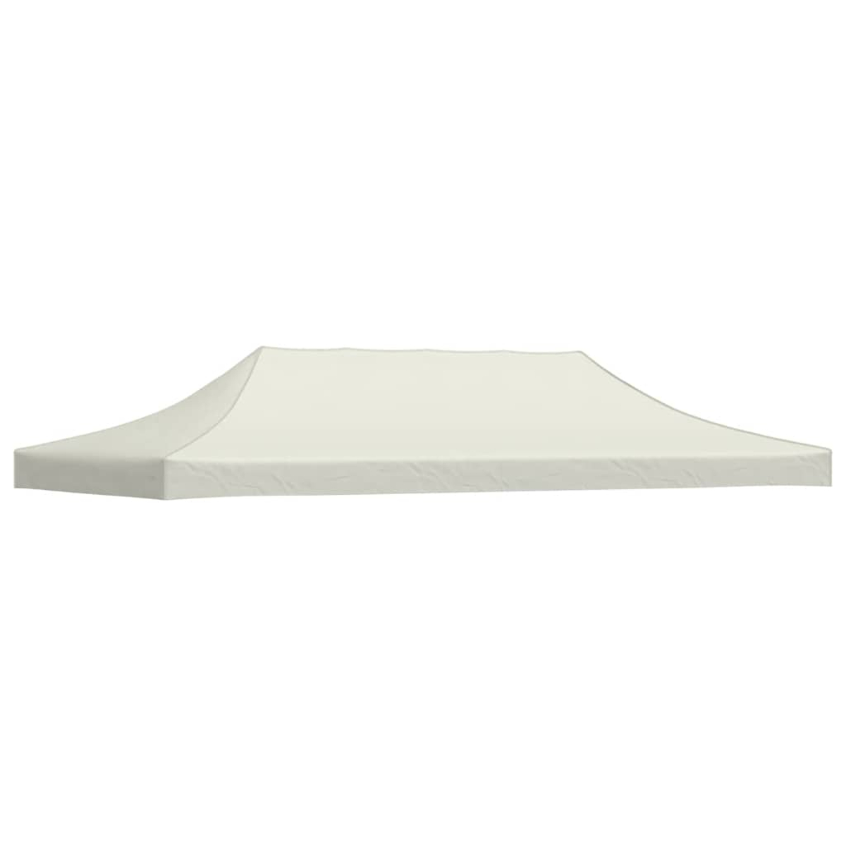 Una copertura per tenda color crema con superficie leggermente ondulata, su sfondo bianco.