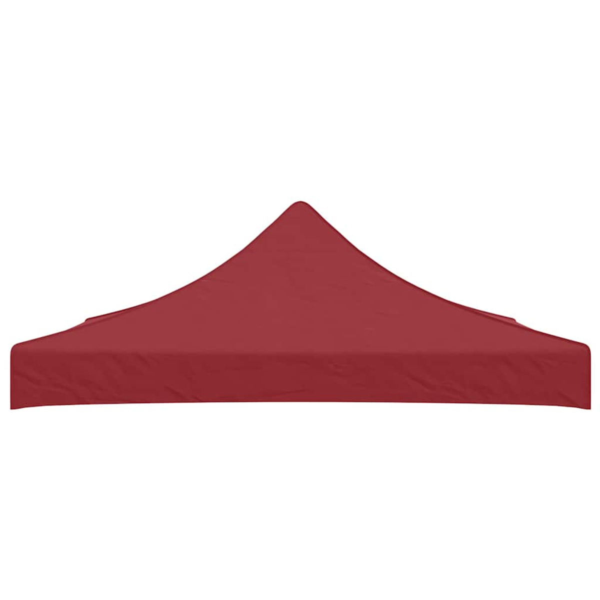 Copertura tenda rossa su sfondo bianco.