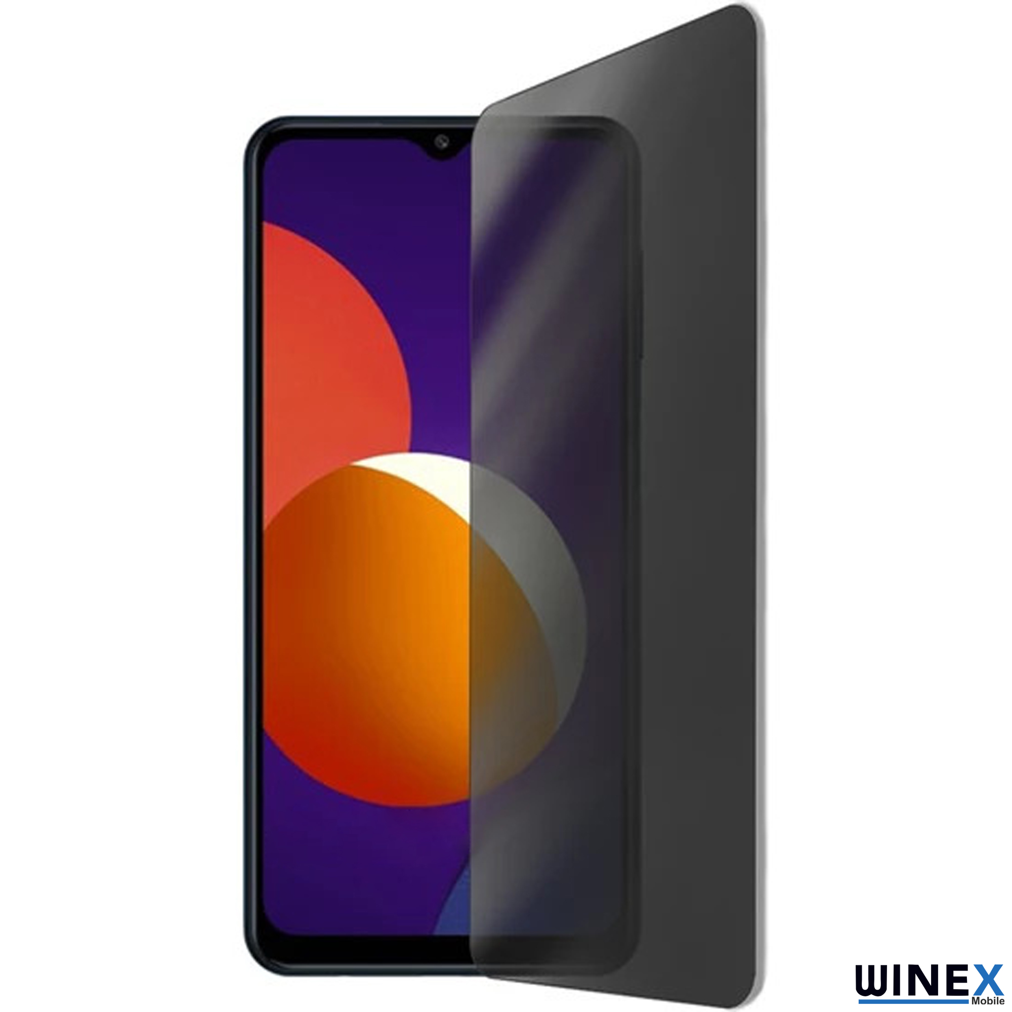 Gizlilik ekran koruyuculu bir akıllı telefon.