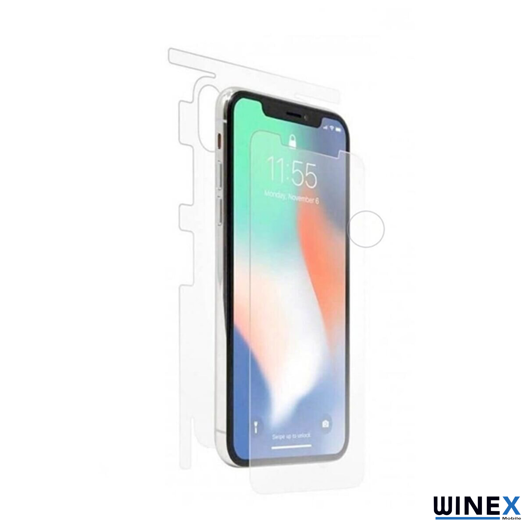 Yanında ekran koruyucusu olan bir akıllı telefon.