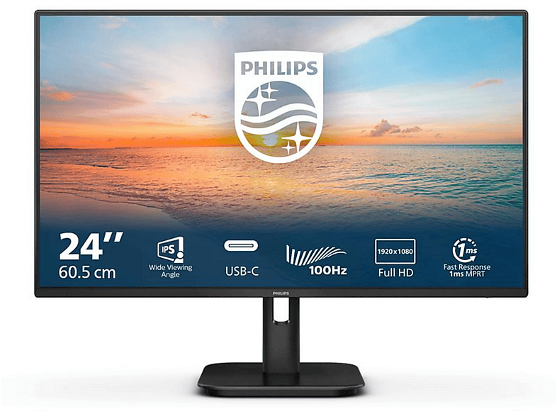 Monitor | PHILIPS 24E1N1300A/00 24/IPS/100HZ/FHD/ 65W/1MS/ USB-C