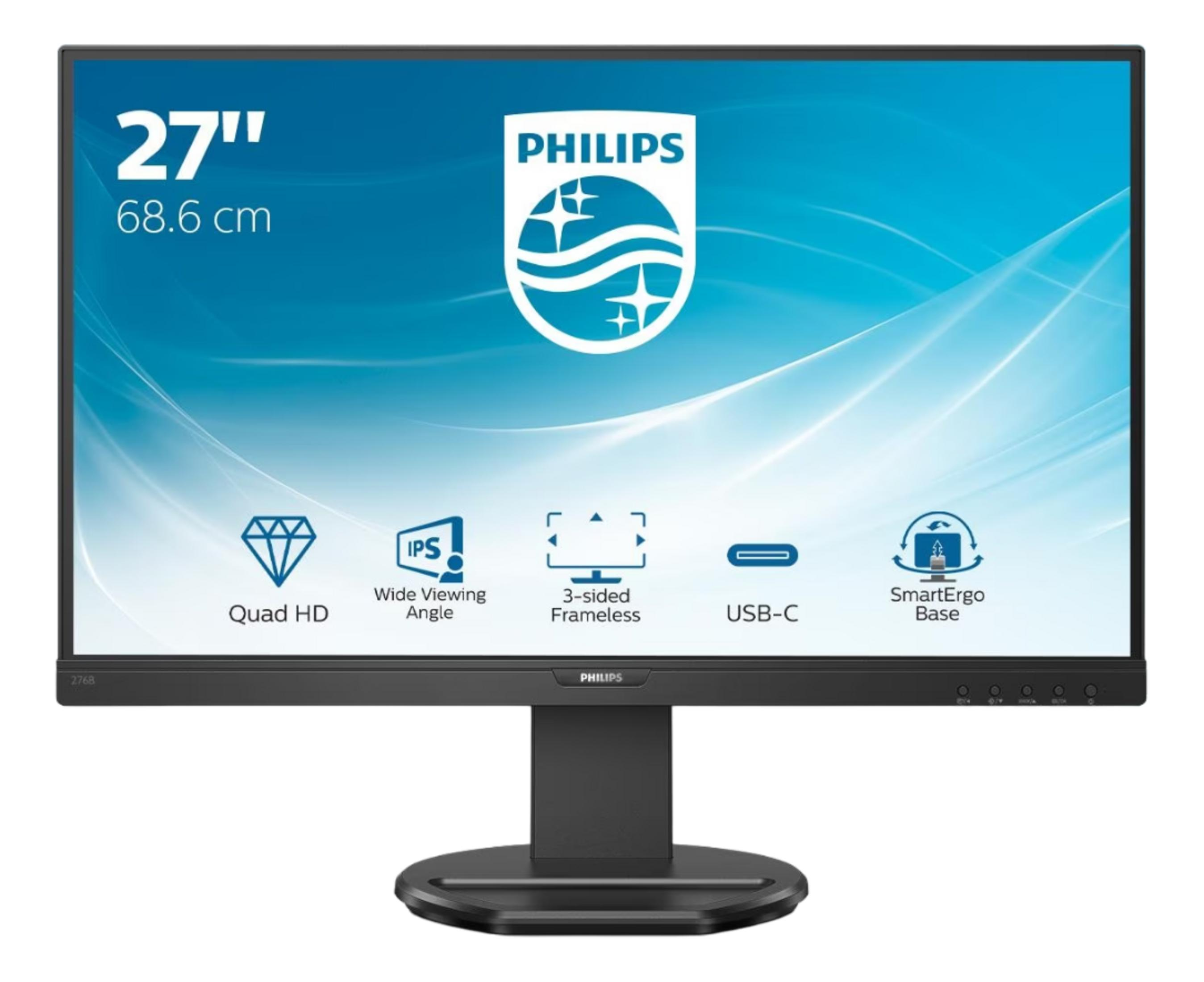 PHILIPS 276B9-00 27 inç QHD 4 ms 75 Hz Monitör Siyah