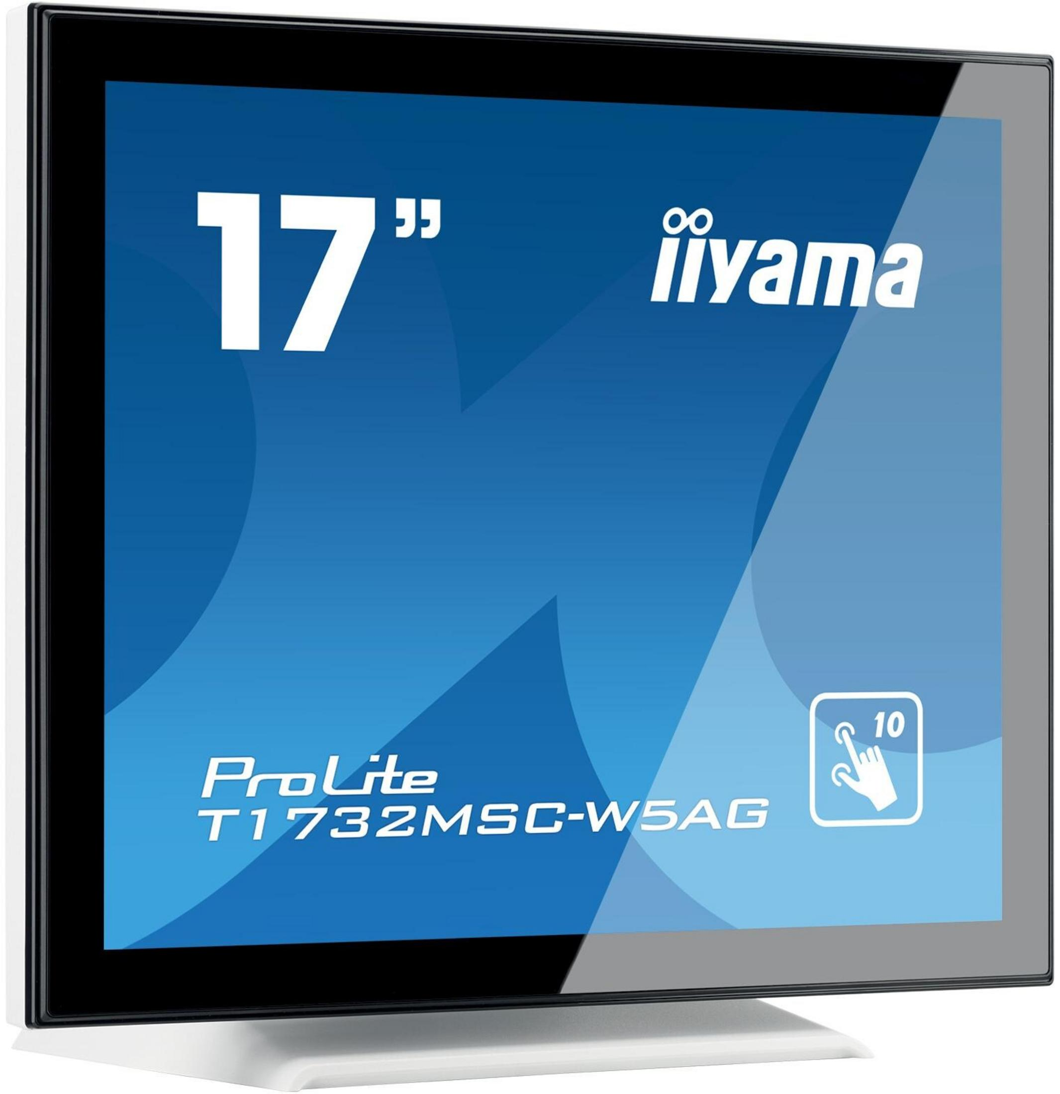17-calowy monitor iiyama z logo ProLite i ikoną ekranu dotykowego.