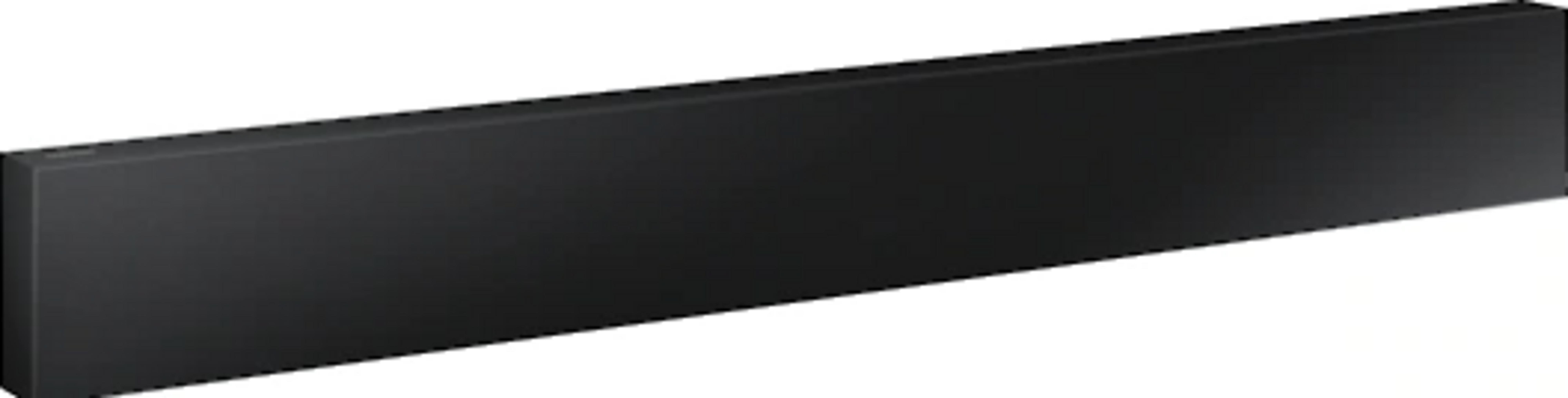 Un objet rectangulaire, mince et noir, incliné de droite à gauche.