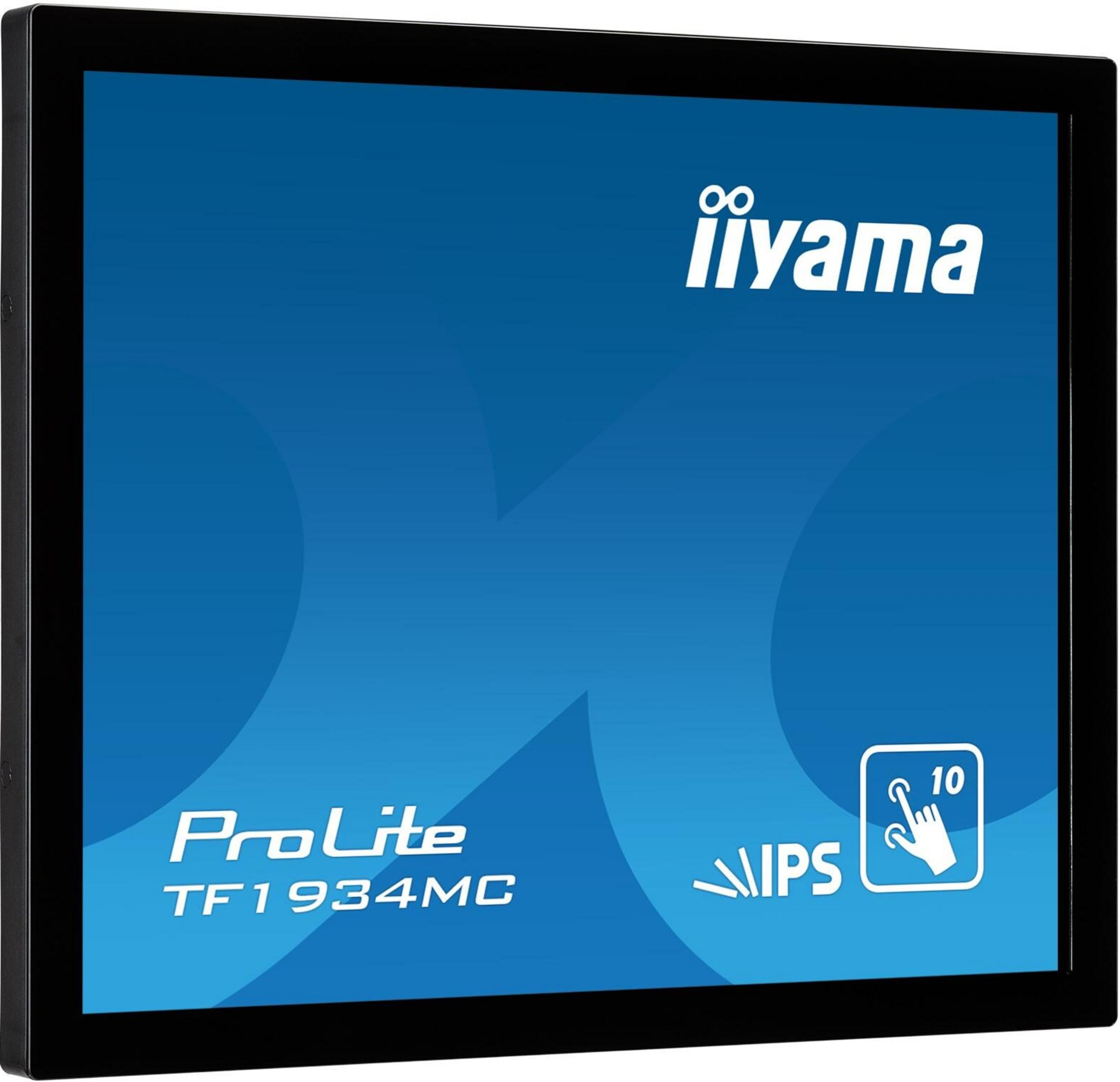 Ein schwarzer Monitor mit blauem Hintergrund und dem iiyama Logo.