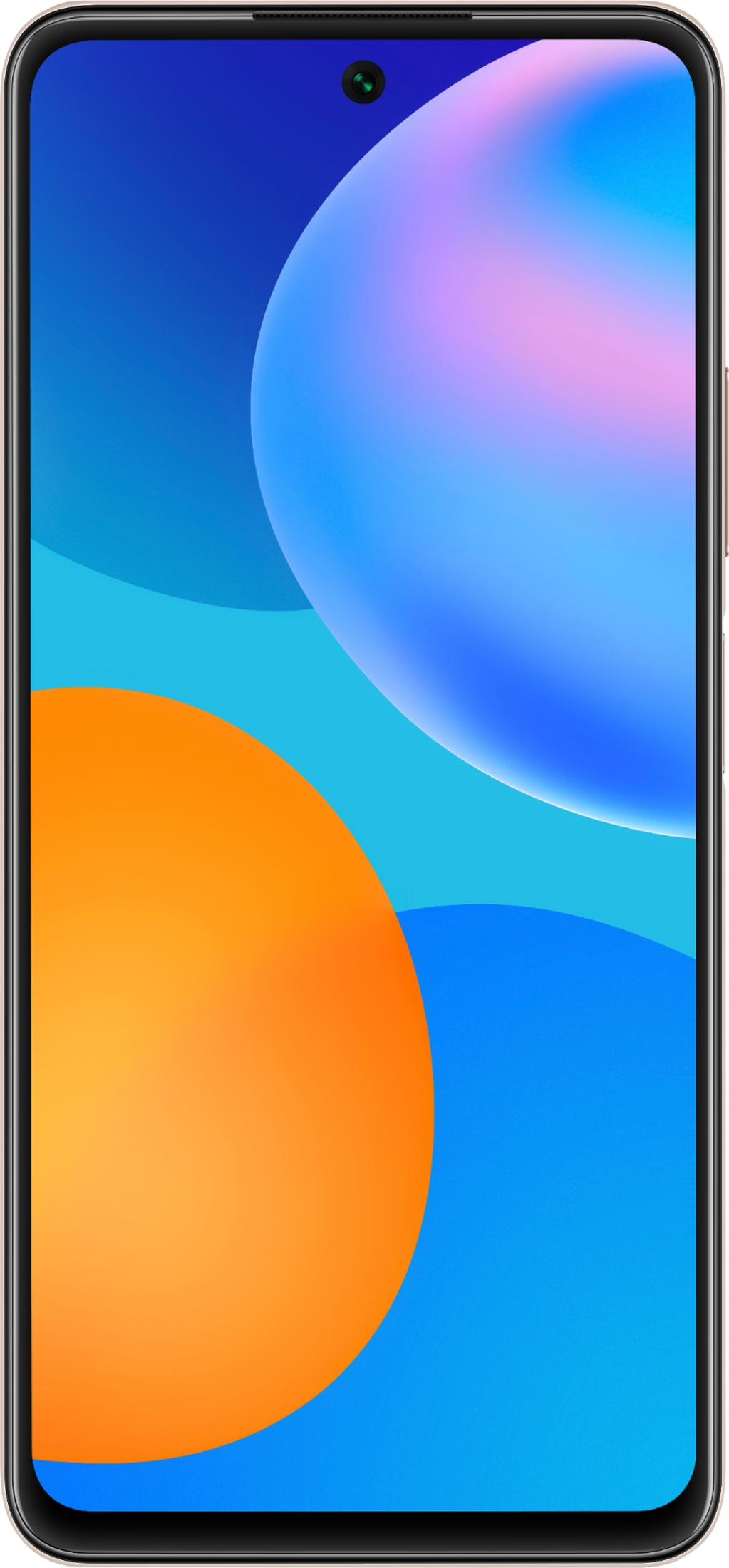 Ein Smartphone mit einem bunten Hintergrund aus Kreisen.