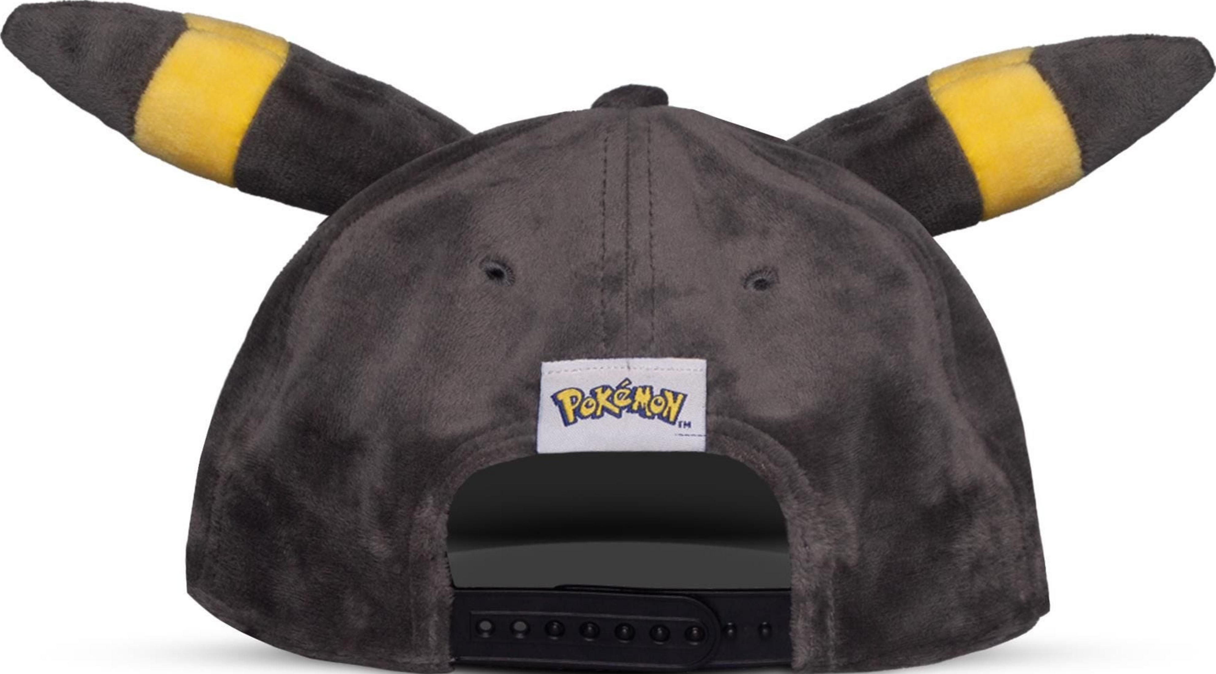 Graue Mütze mit Pokémon-Logo und gelb-schwarzen Ohren.