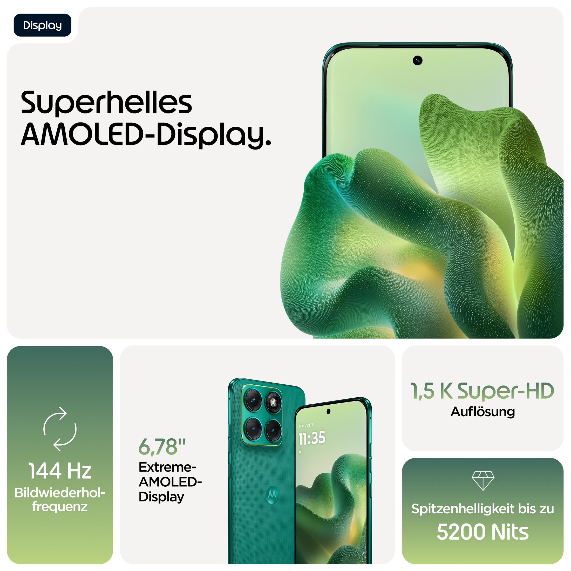 Ein grünes Smartphone mit AMOLED-Display, 144 Hz und 5200 Nits.