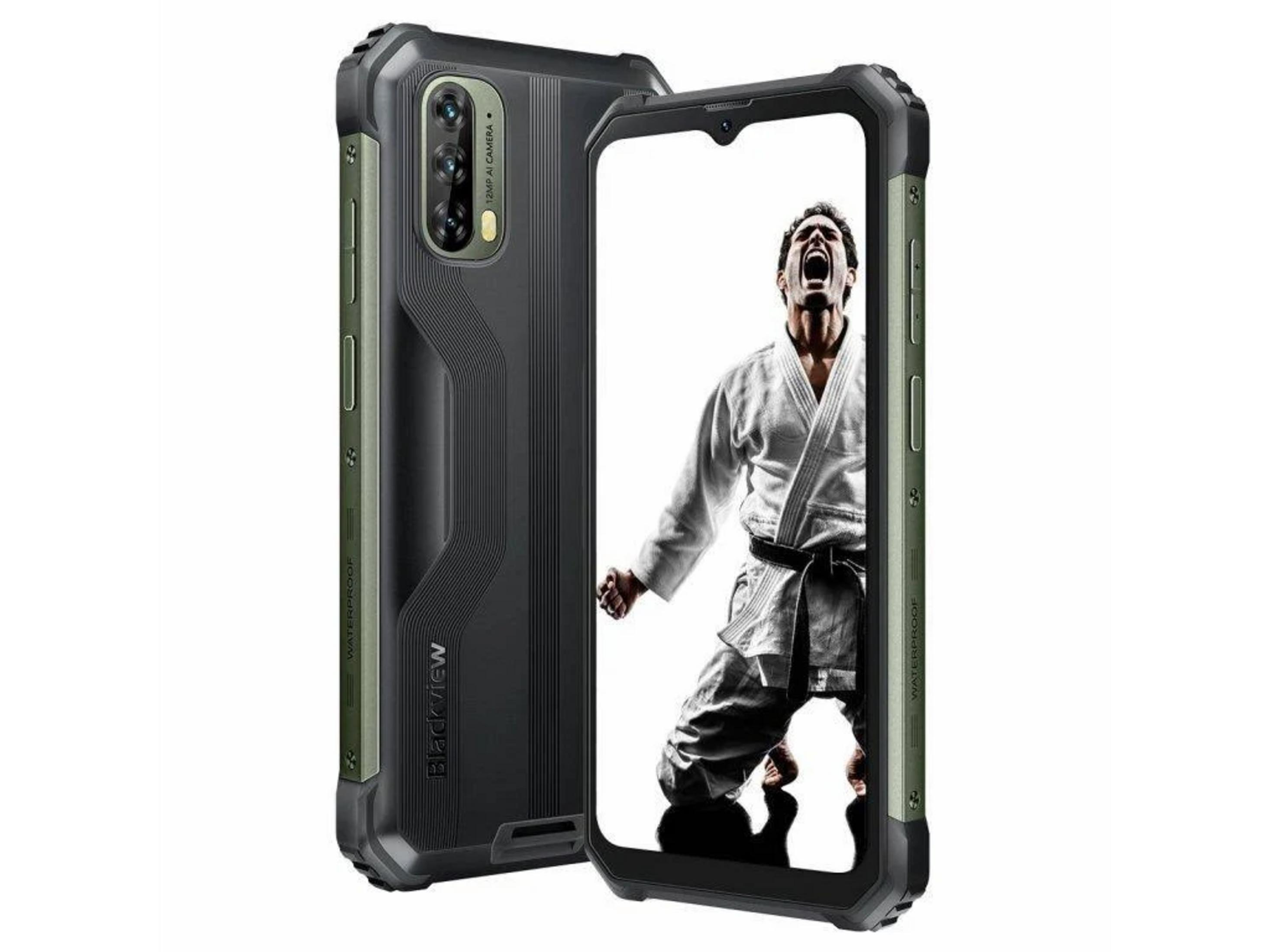 Ein robustes Smartphone mit Kampfsportler-Display und drei Kameras.