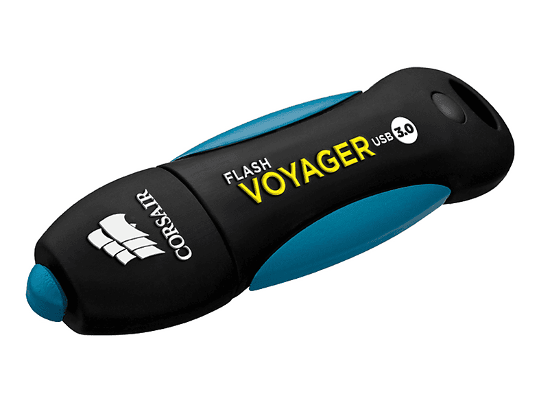 CORSAIR FLASH VOYAGER USB3.2 64GB BLK/BLU USB Stick (Schwarz/Blau, 64 ...