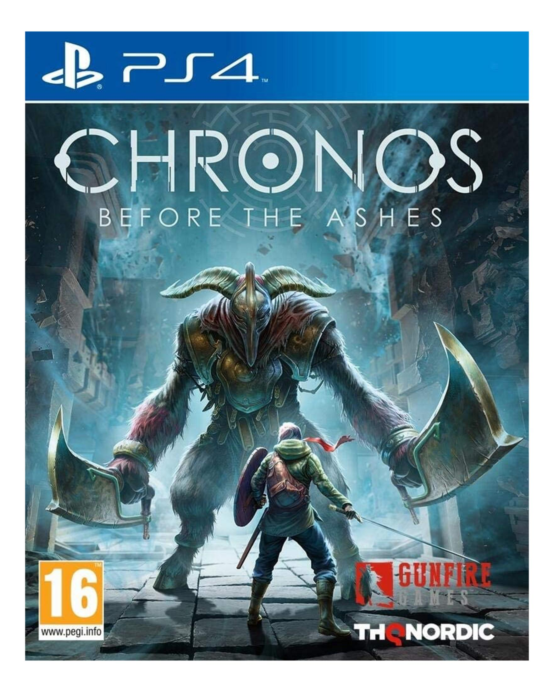 Człowiek walczy z potworem z mieczami, okładka gry PS4.