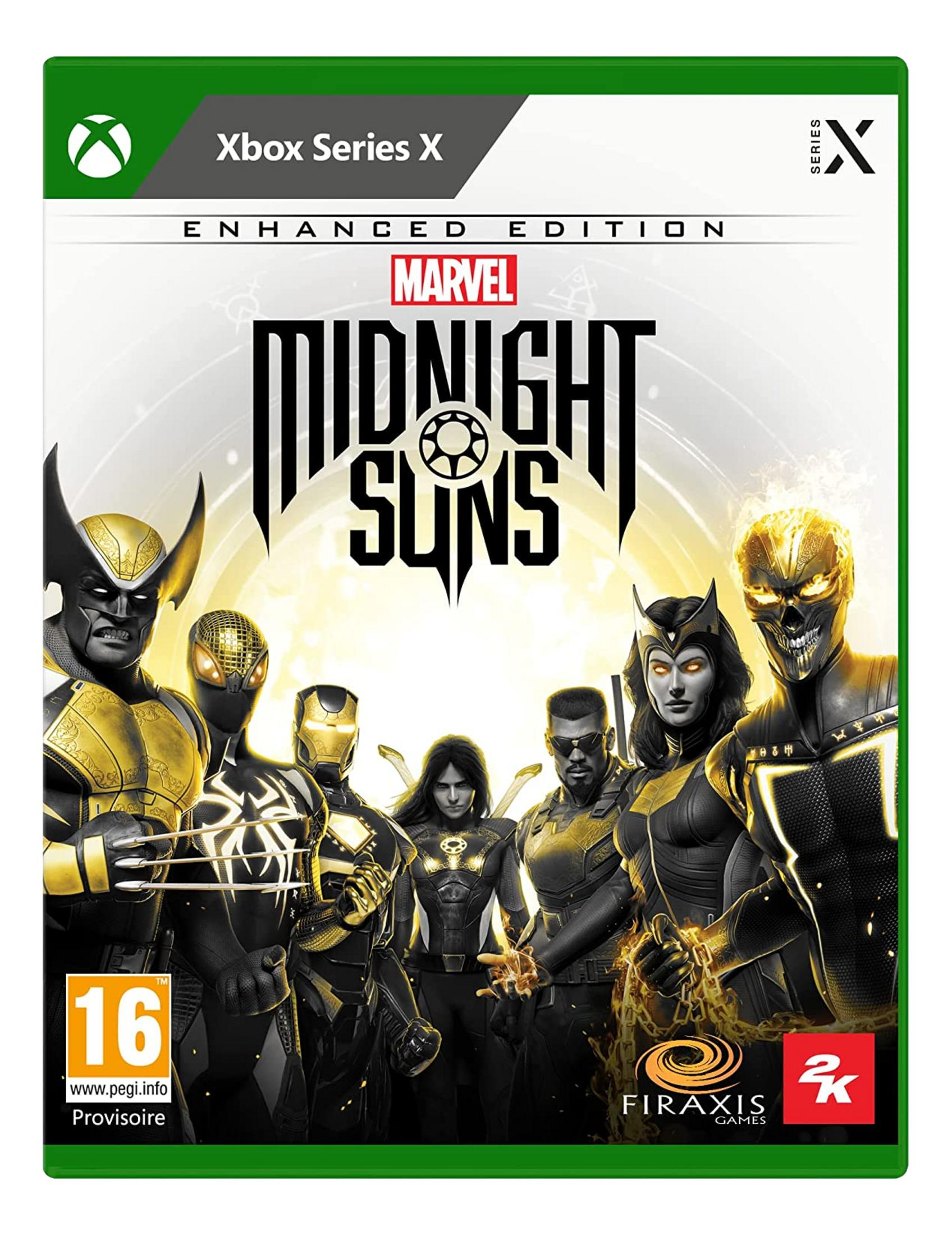 Copertina del gioco Marvel's Midnight Suns Enhanced Edition per Xbox Series X.