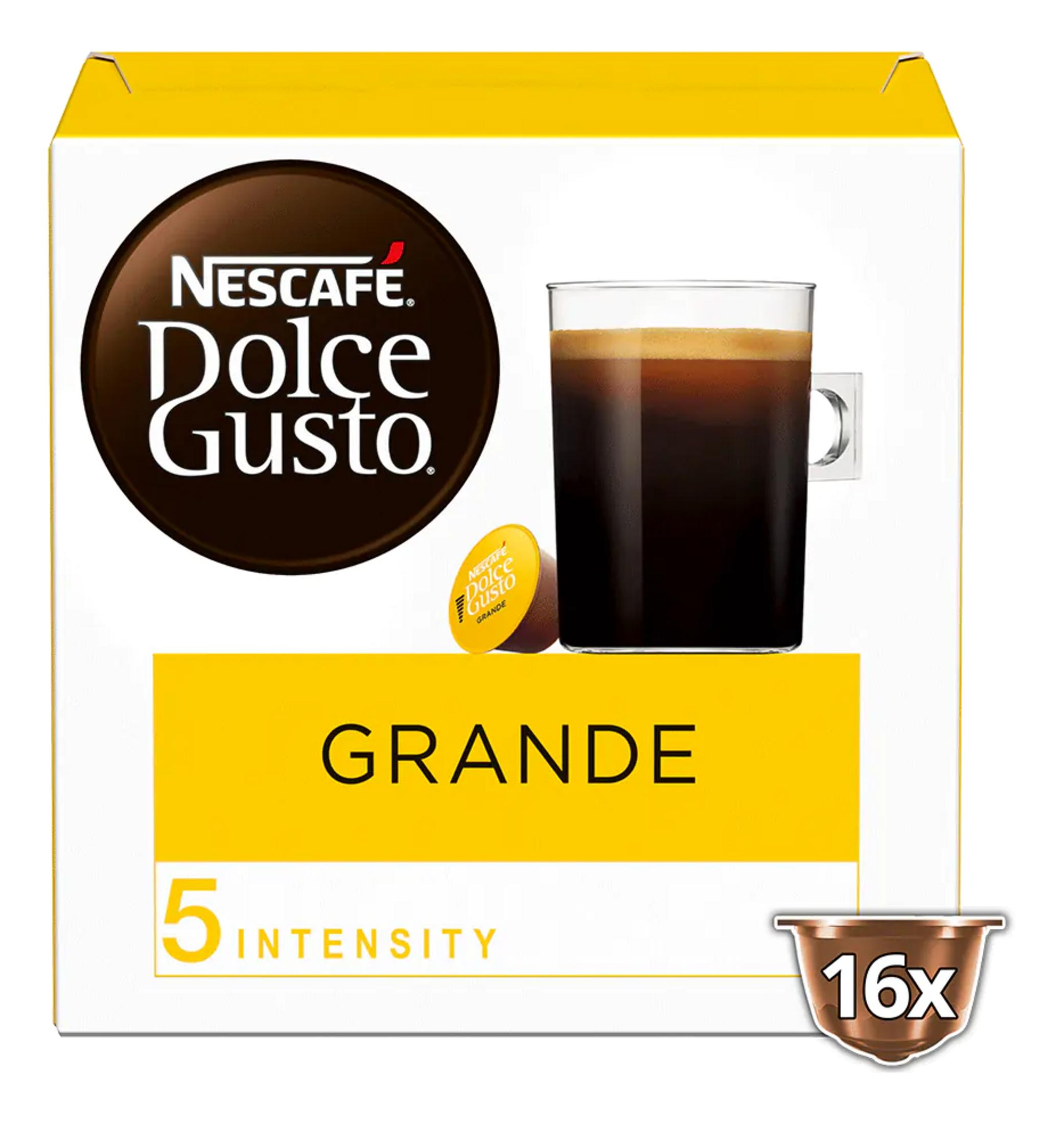 Confezione capsule caffè Nescafe Dolce Gusto Grande, 5 intensità, 16 cialde.