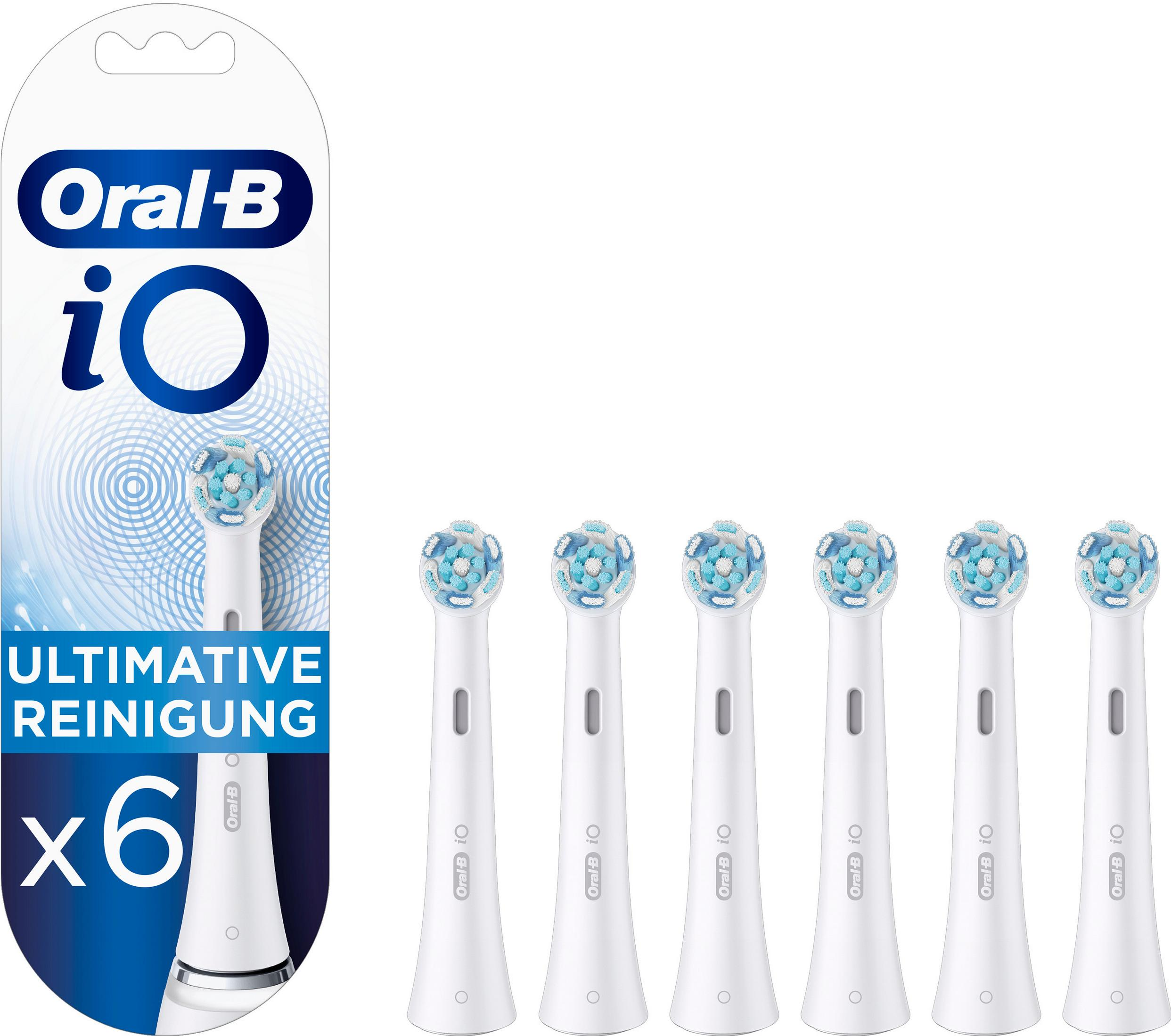 Cabezales de cepillo Oral-B iO, paquete de 6, para limpieza total.