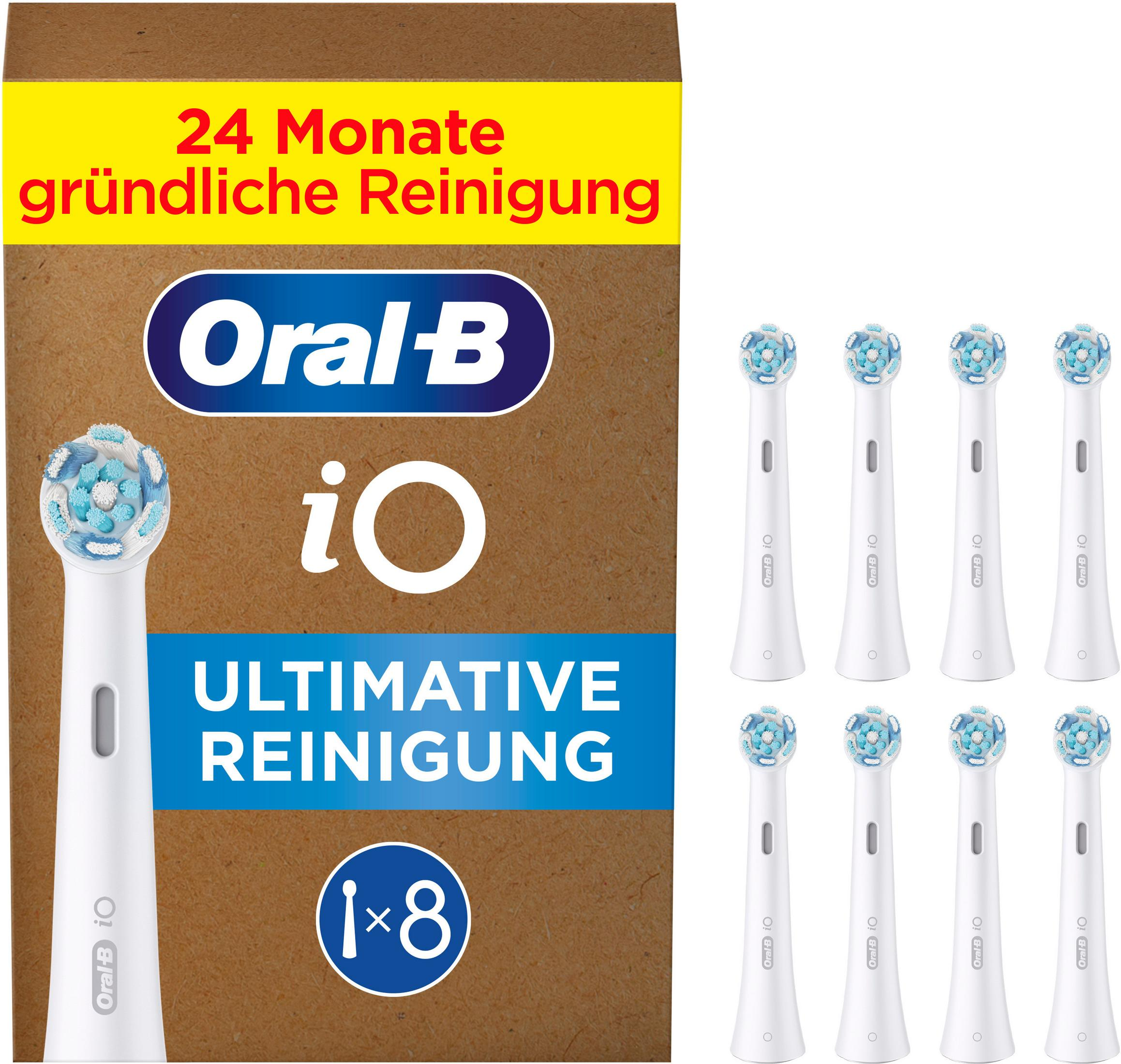 Oral-B iO Zahnbürstenköpfe, 8 Stück. 24 Monate gründliche Reinigung.