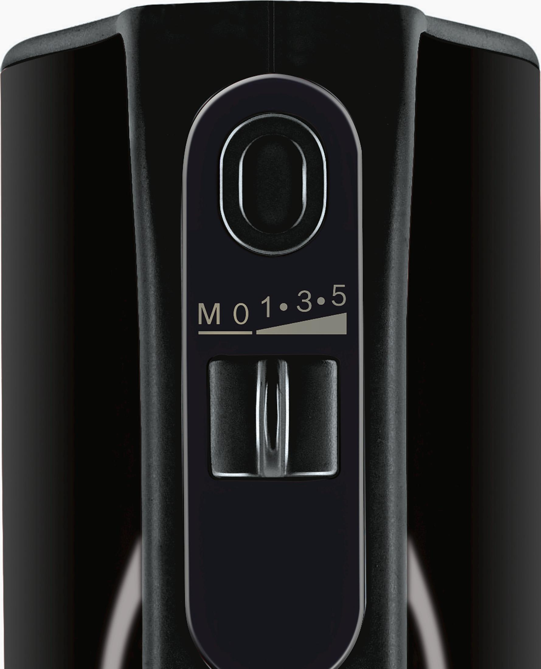Mixer nero con controlli: M, 0, 1, 3, 5 e un interruttore a scorrimento.