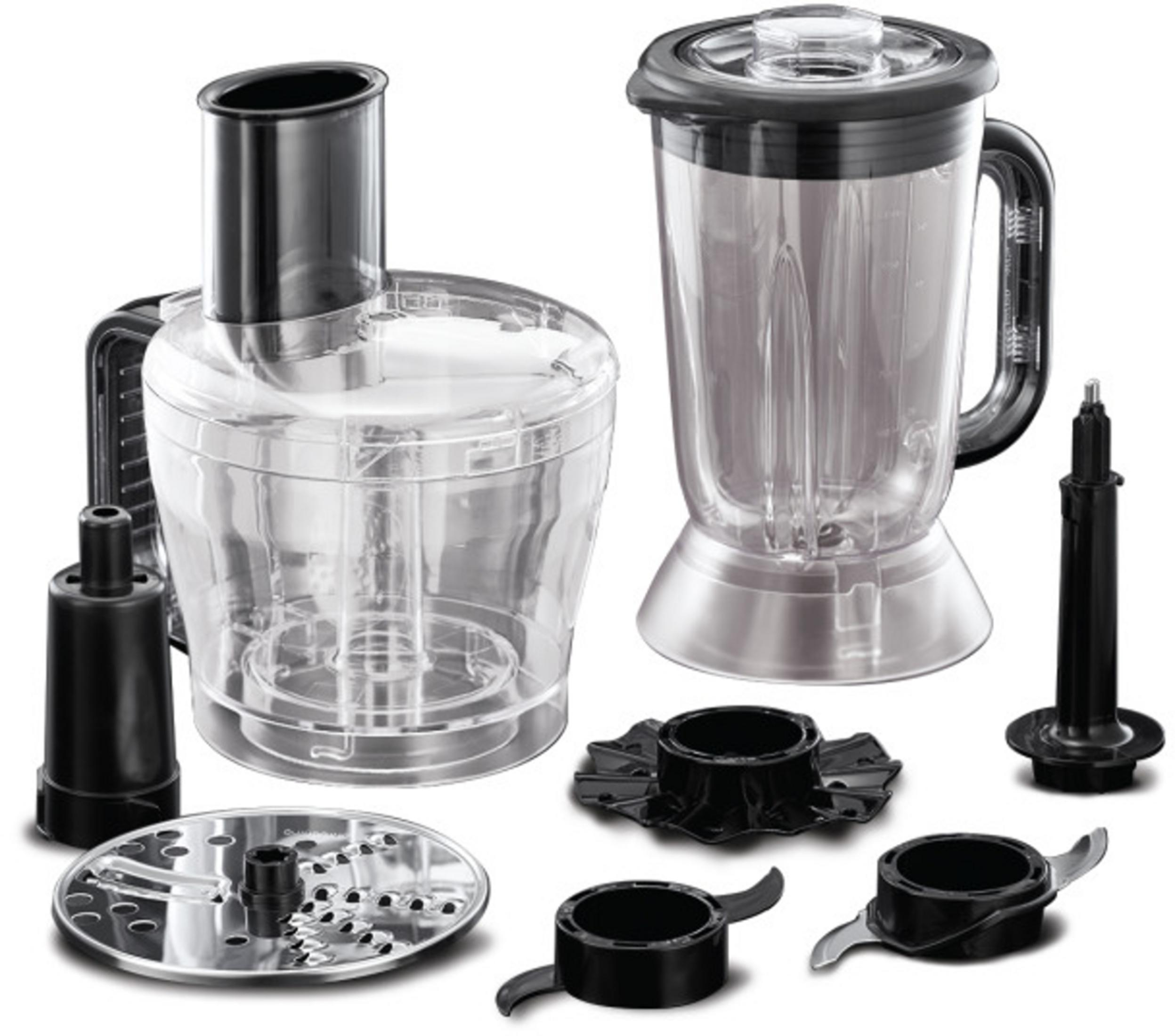 Küchenmaschinen- und Mixer-Zubehörteile aus Kunststoff und Metall.