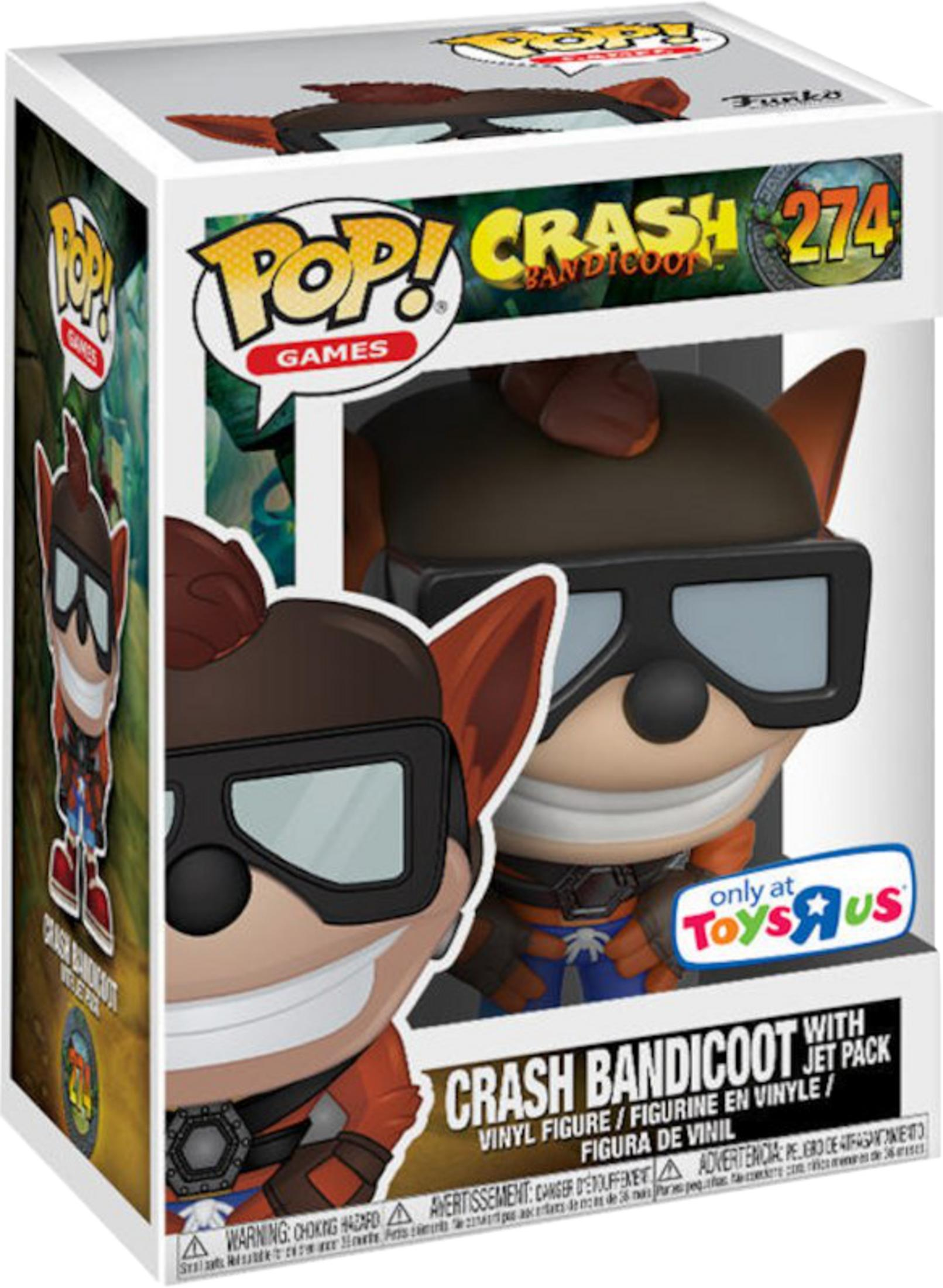 Crash Bandicoot Funko Pop Figur mit Jetpack im Karton, 274 Games.