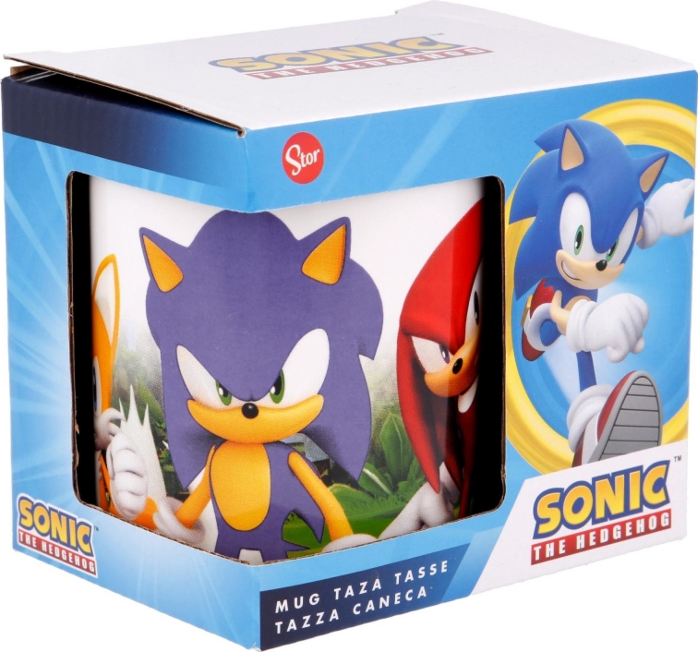 Embalaje para una taza de Sonic con Sonic y Knuckles.