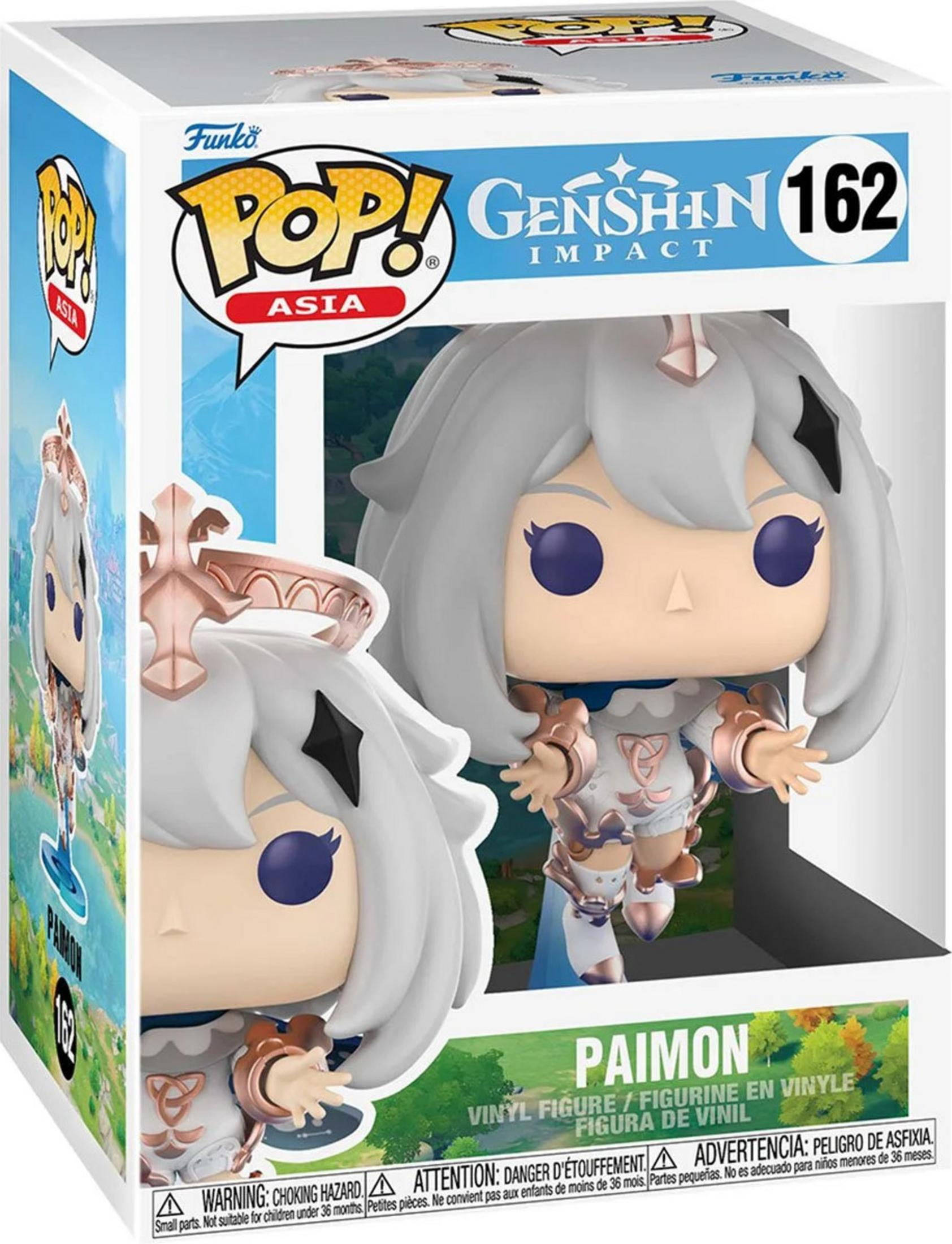 Funko Pop-Figur von Paimon aus Genshin Impact, Nr. 162, mit grauem Haar.