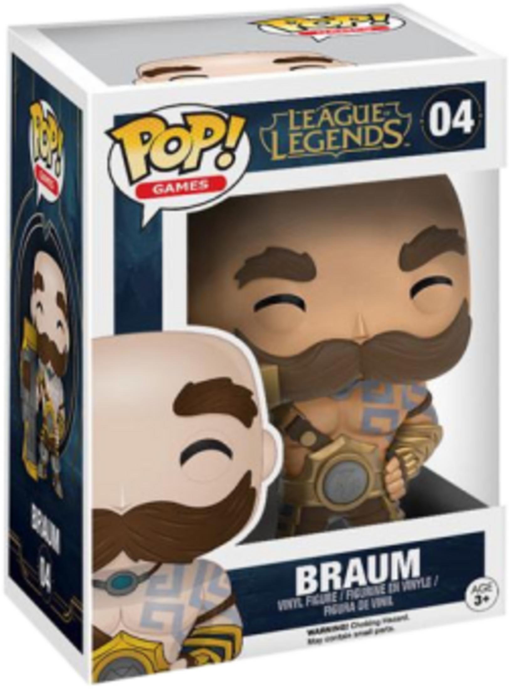 Funko Pop! Vinyl Figur von Braum aus League of Legends, Nummer 04.