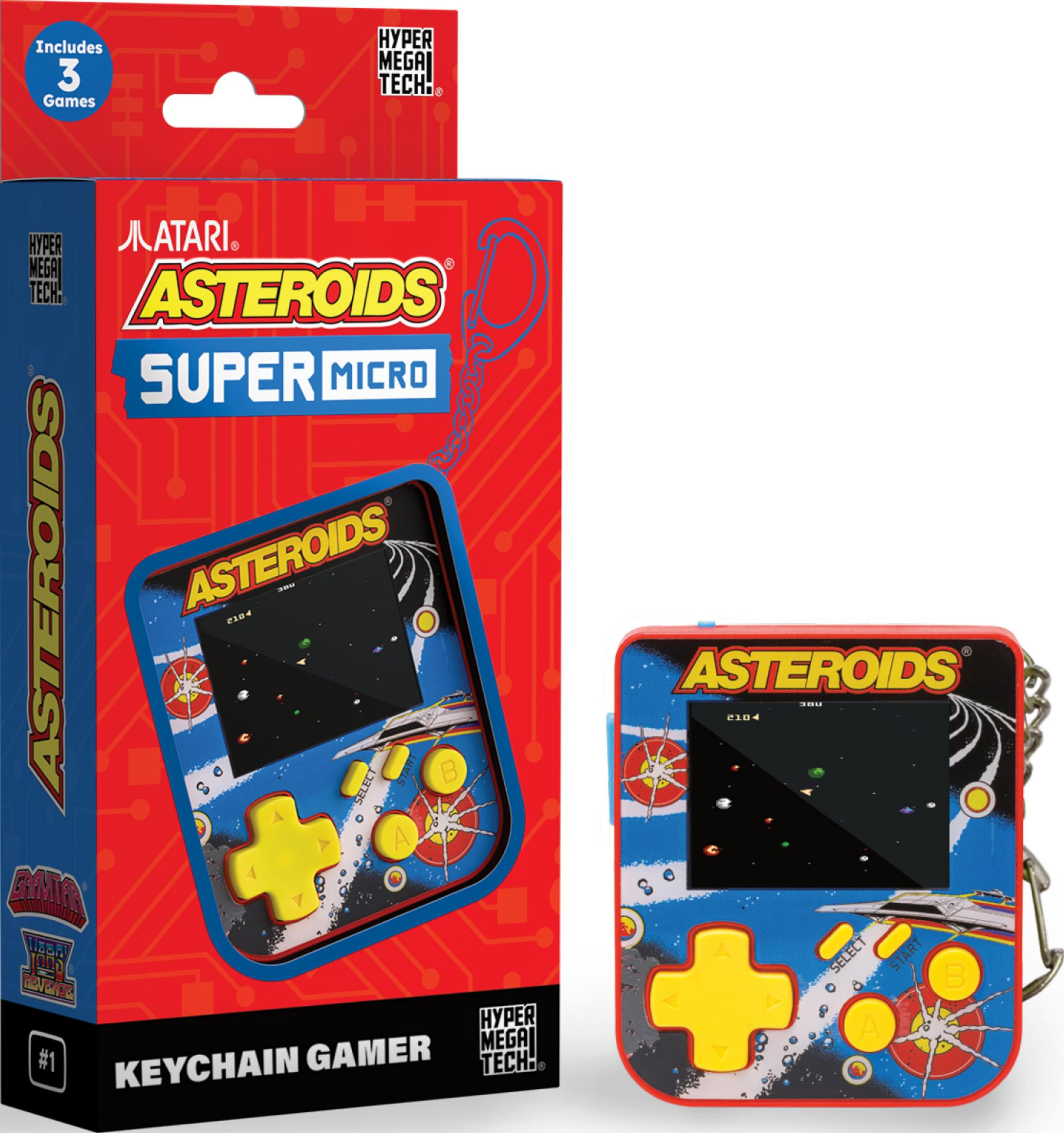 Atari Asteroids Keychain Gamer con caja. Incluye 3 juegos.