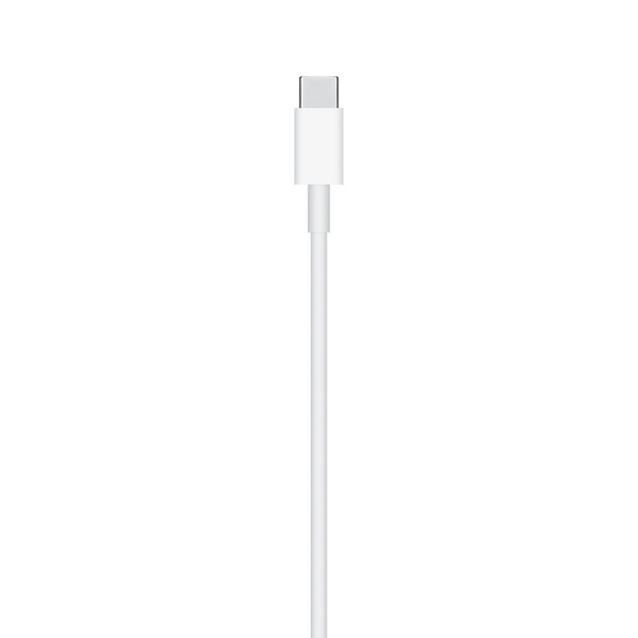 Biały kabel USB-C ze srebrnym złączem. Minimalistyczny.