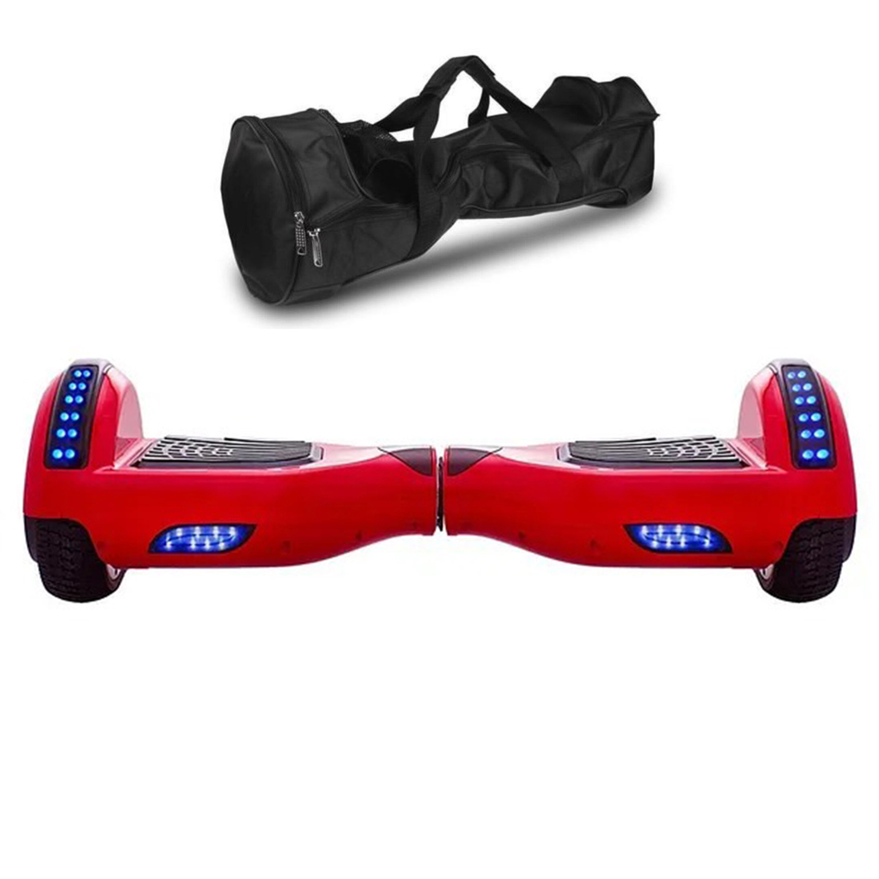 CITYMATE Elektrikli Kaykay Bluetooth Hoparlörlü 6.5" Full Ledli Çanta Hediyeli Kırmızı Hoverboard