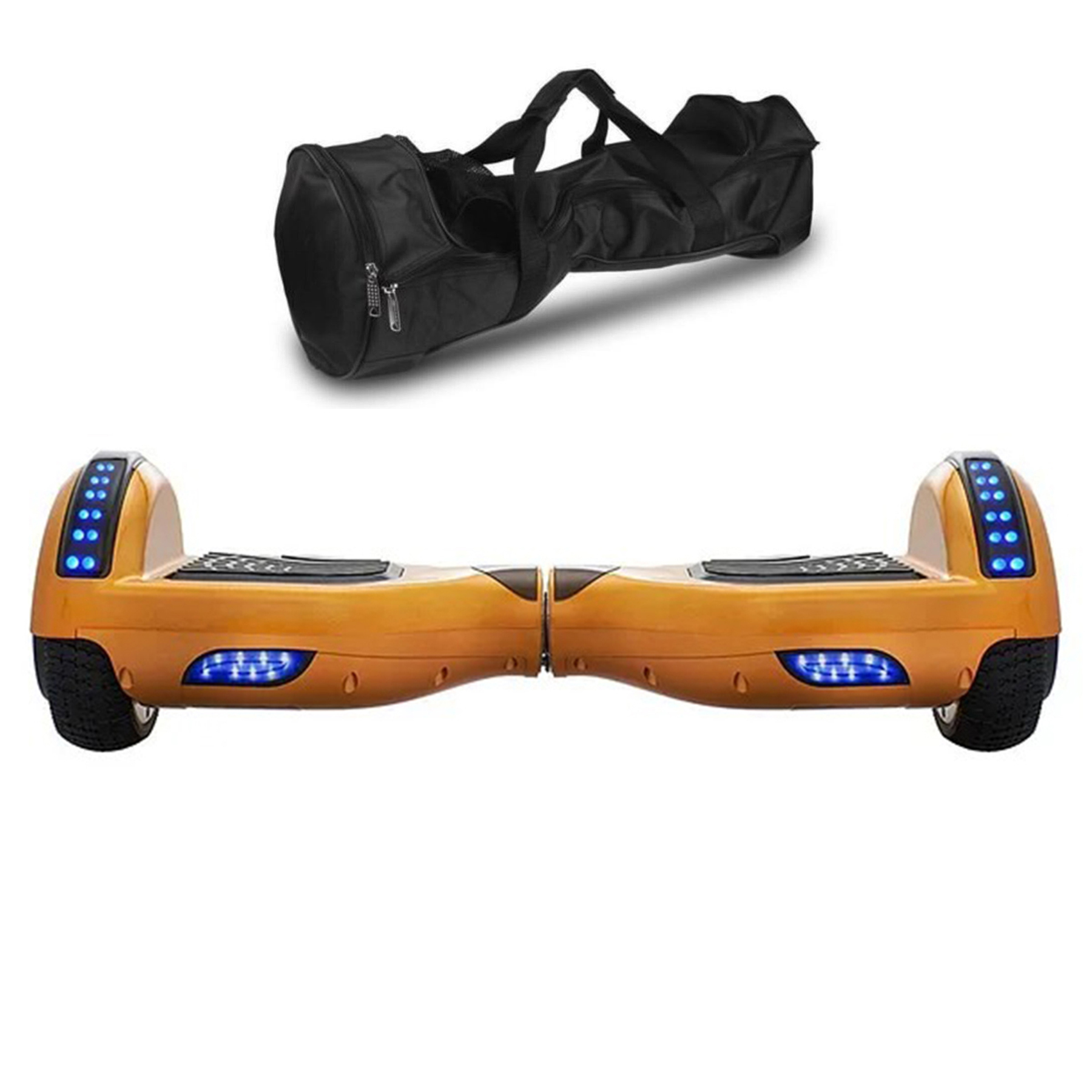 CITYMATE Elektrikli Kaykay Bluetooth Hoparlörlü 6.5" Full Ledli Çanta Hediyeli Gold Hoverboard