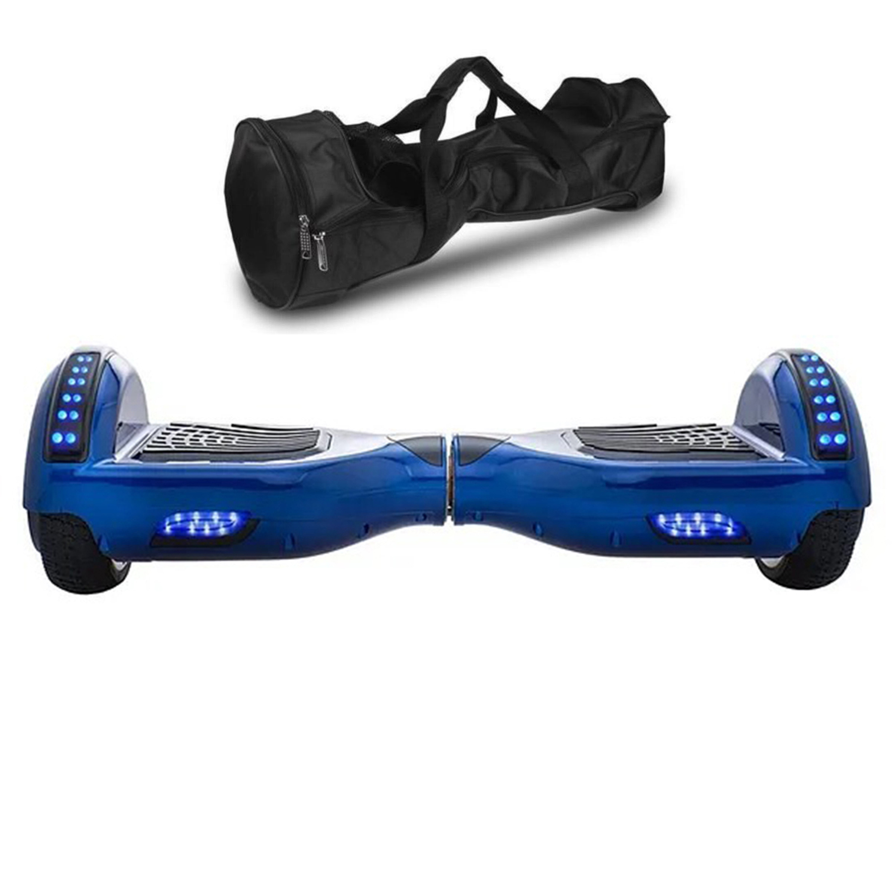 CITYMATE Elektrikli Kaykay Bluetooth Hoparlörlü 6.5" Full Ledli Çanta Hediyeli Mavi Hoverboard