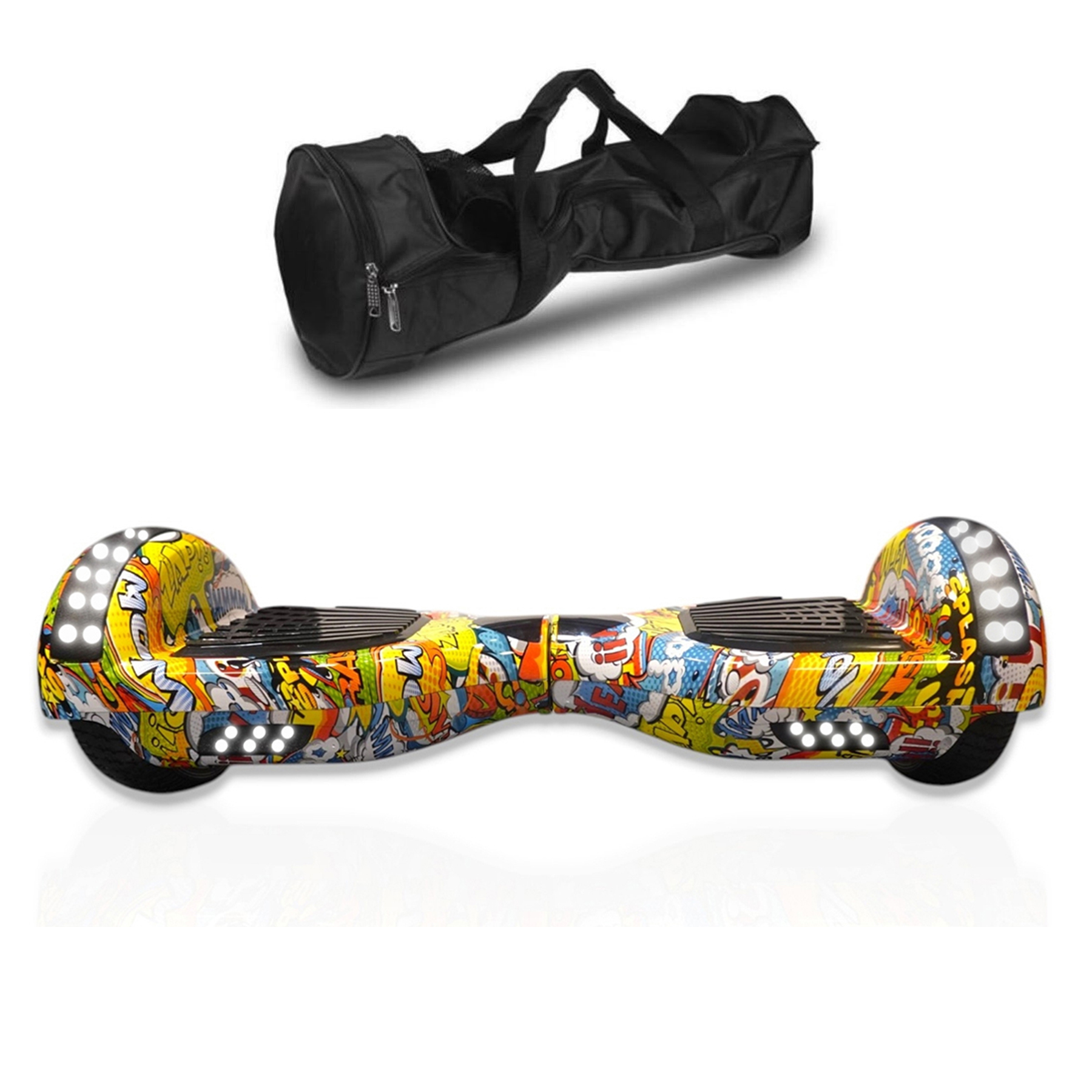 CITYMATE Elektrikli Kaykay Bluetooth Hoparlörlü 6.5" Full Ledli Çanta Hediyeli D25 Hoverboard