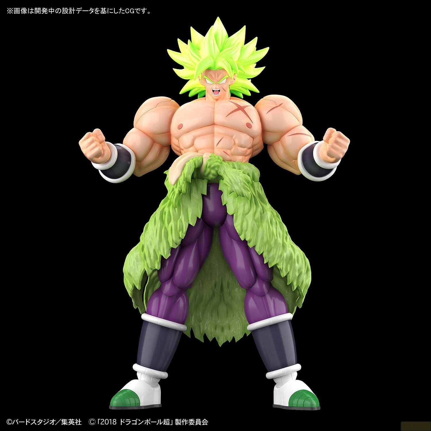 Un personaje musculoso con pelo verde y pantalones morados está de pie.
