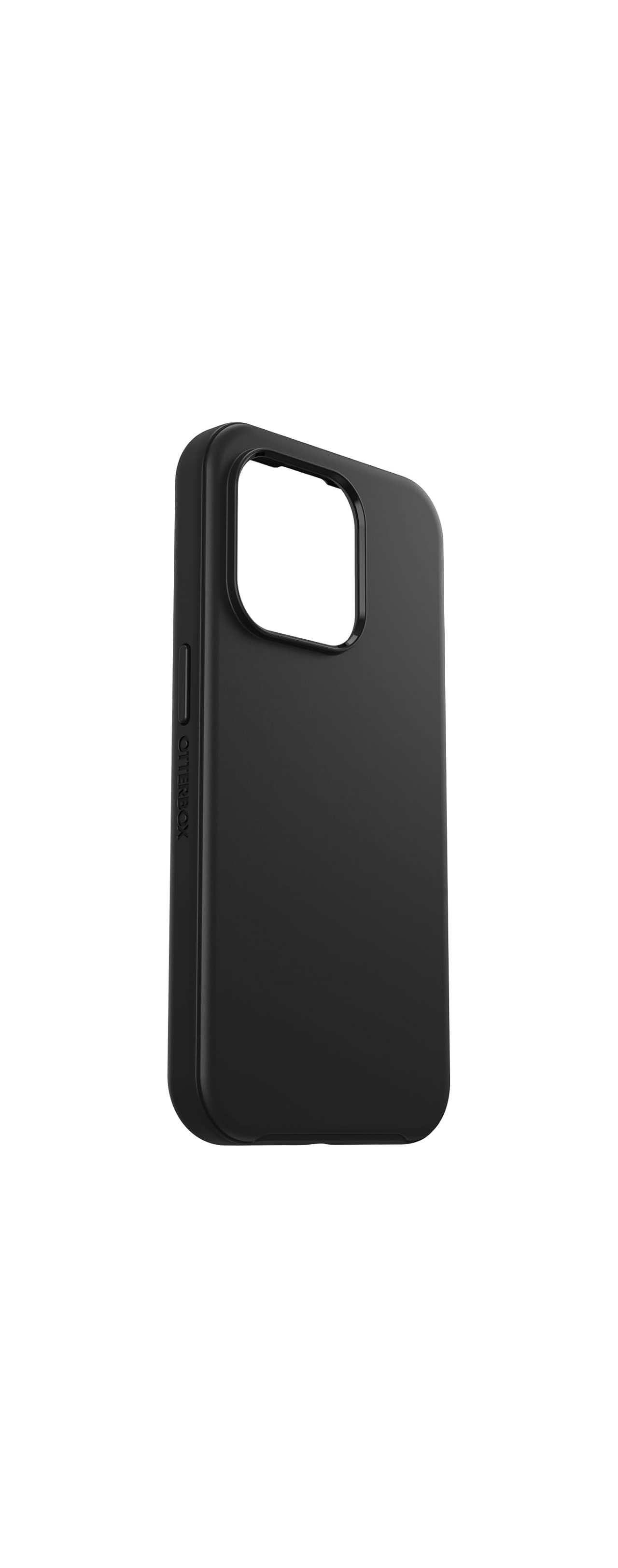Schwarze Otterbox-Hülle mit rechteckigem Kamerabereich, auf weißem Hintergrund.