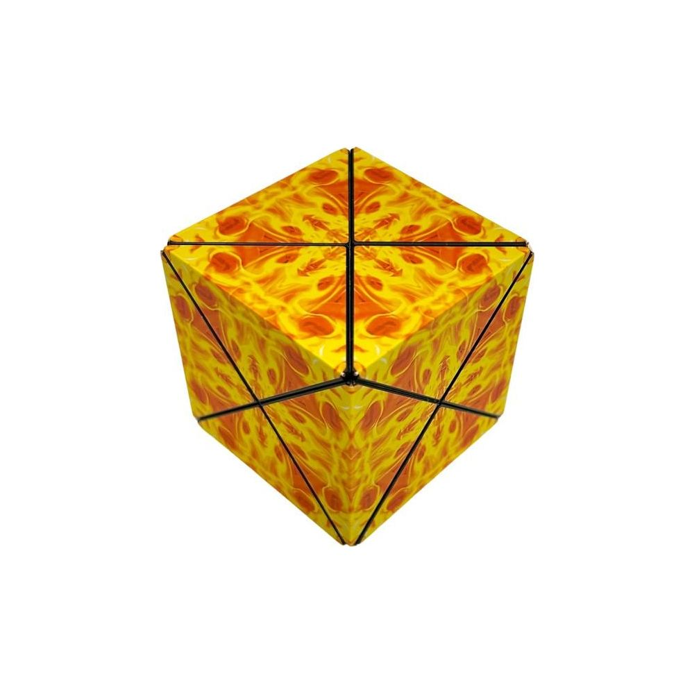 Un cubo con motivo a fiamme.