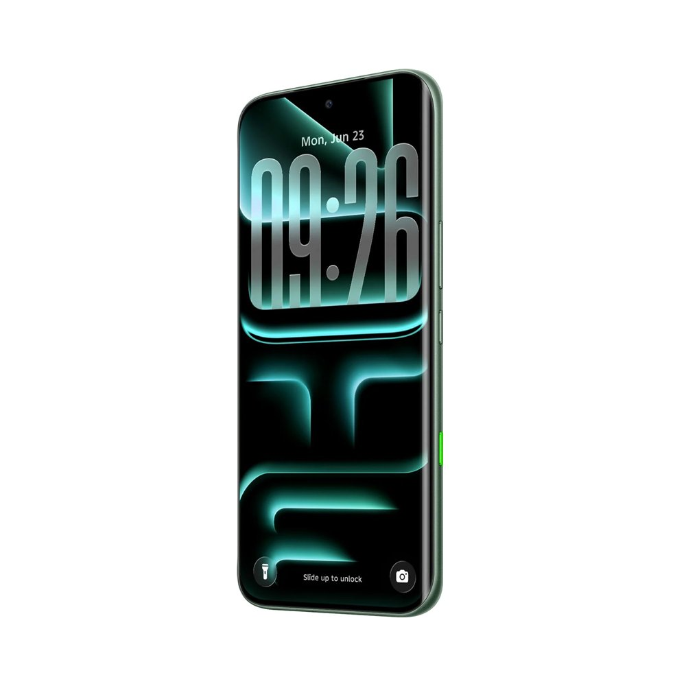 Smartphone verde con schermata di blocco, ora 09:26, data lun, 23 giu.