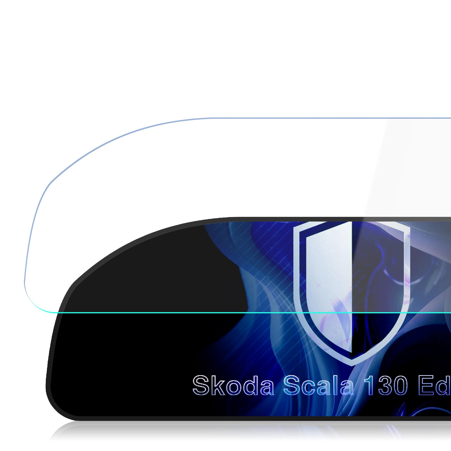 Folia ochronna na ekran do Skoda Scala 130 Ed z logo tarczy.