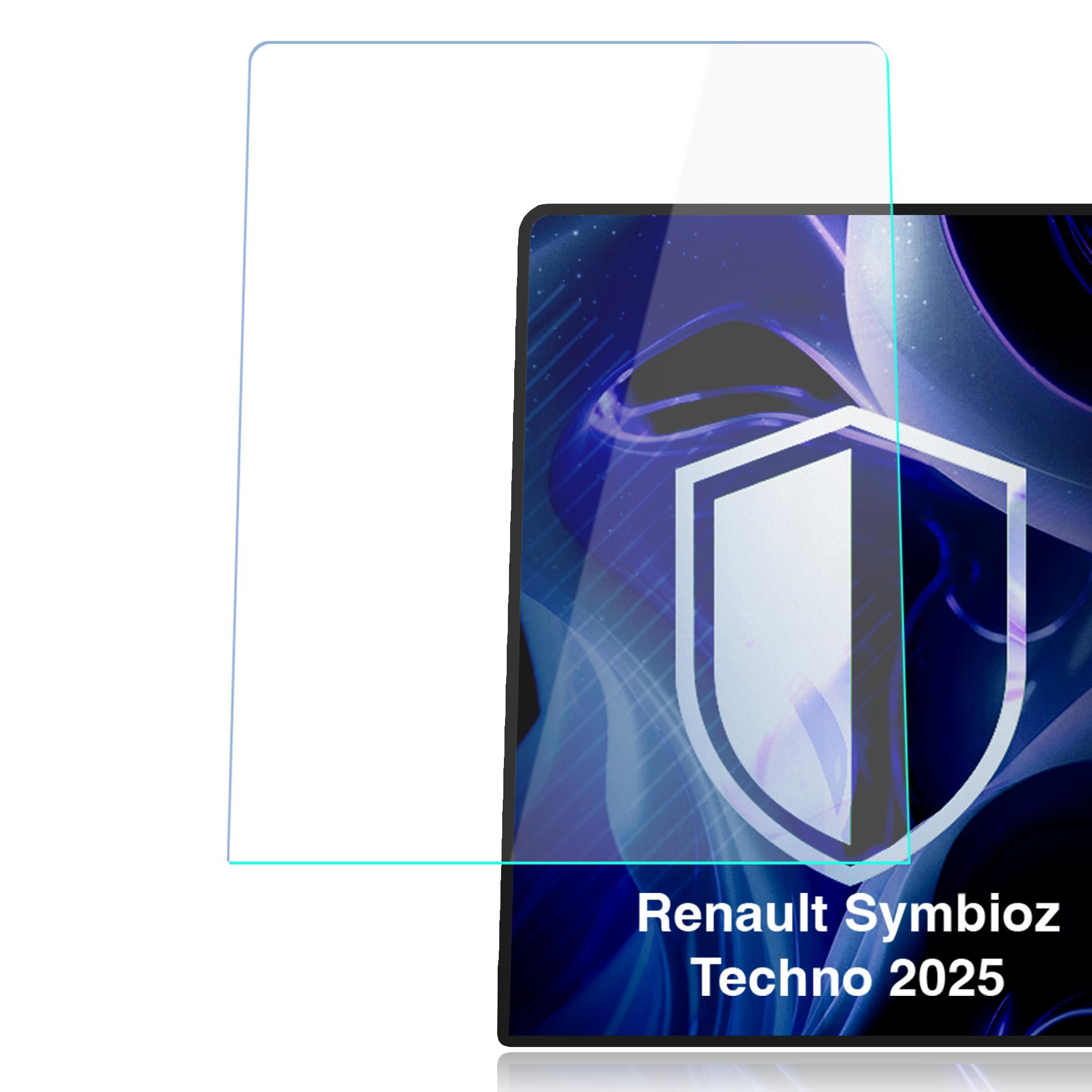 Folia ochronna na ekranie z napisem 'Renault Symbioz Techno 2025'.
