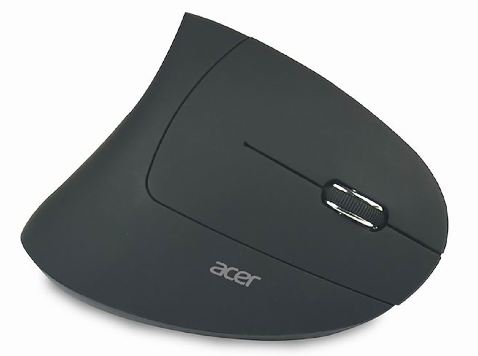 Czarna ergonomiczna mysz Acer z kółkiem do przewijania.