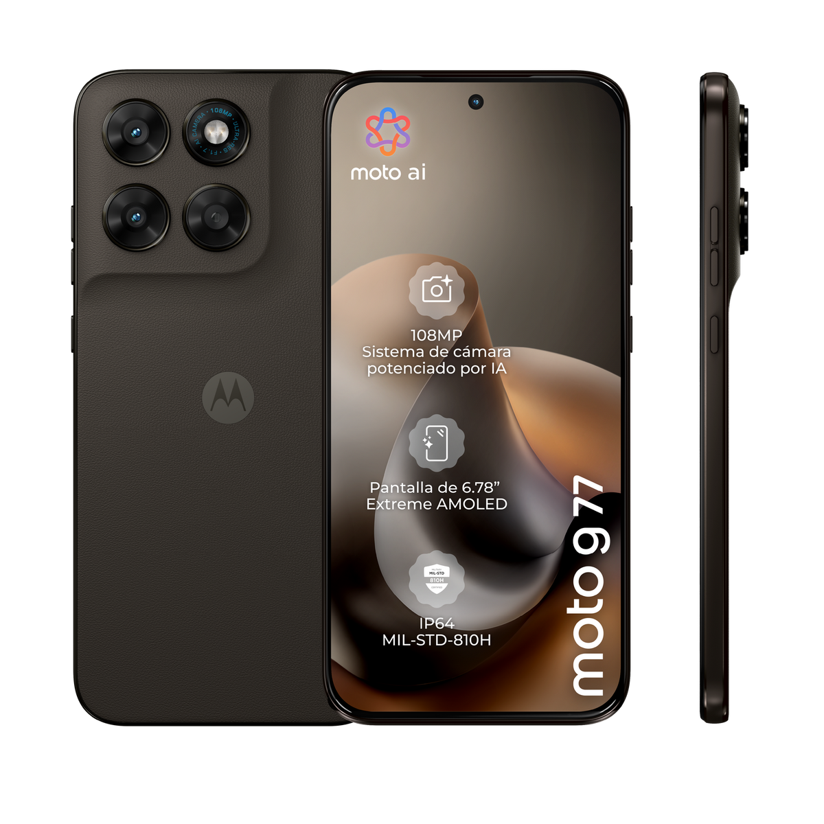 Motorola Moto G77 smartphone met 108MP camera, 6,78" AMOLED, IP64, MIL-STD-810H.
