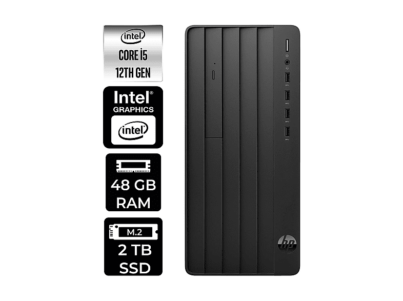 HP Pro Tower 290 G9 PER4 Bellek B70VDATPN311 Intel Core i5-12500 48 GB RAM 2 TB SSD FreeDOS Masaüstü Bilgisayar