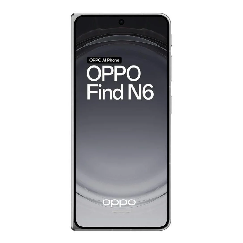 Uno smartphone OPPO Find N6 con la scritta "OPPO AI Phone".