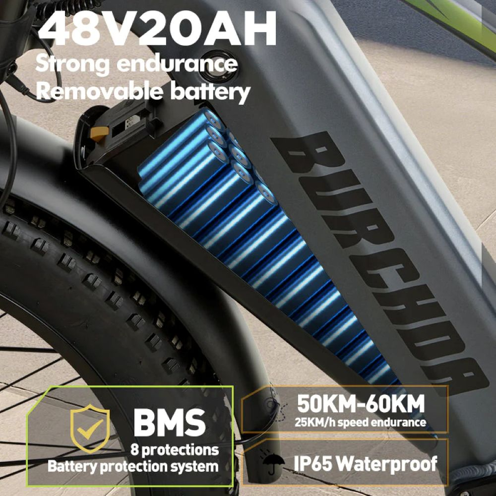 Una batería de e-bike de 48V20AH, 50-60km de alcance, IP65, BMS.