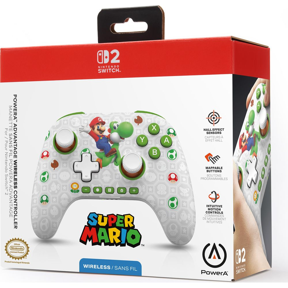 Pudełko kontrolera Super Mario z Mario i Yoshi na froncie.