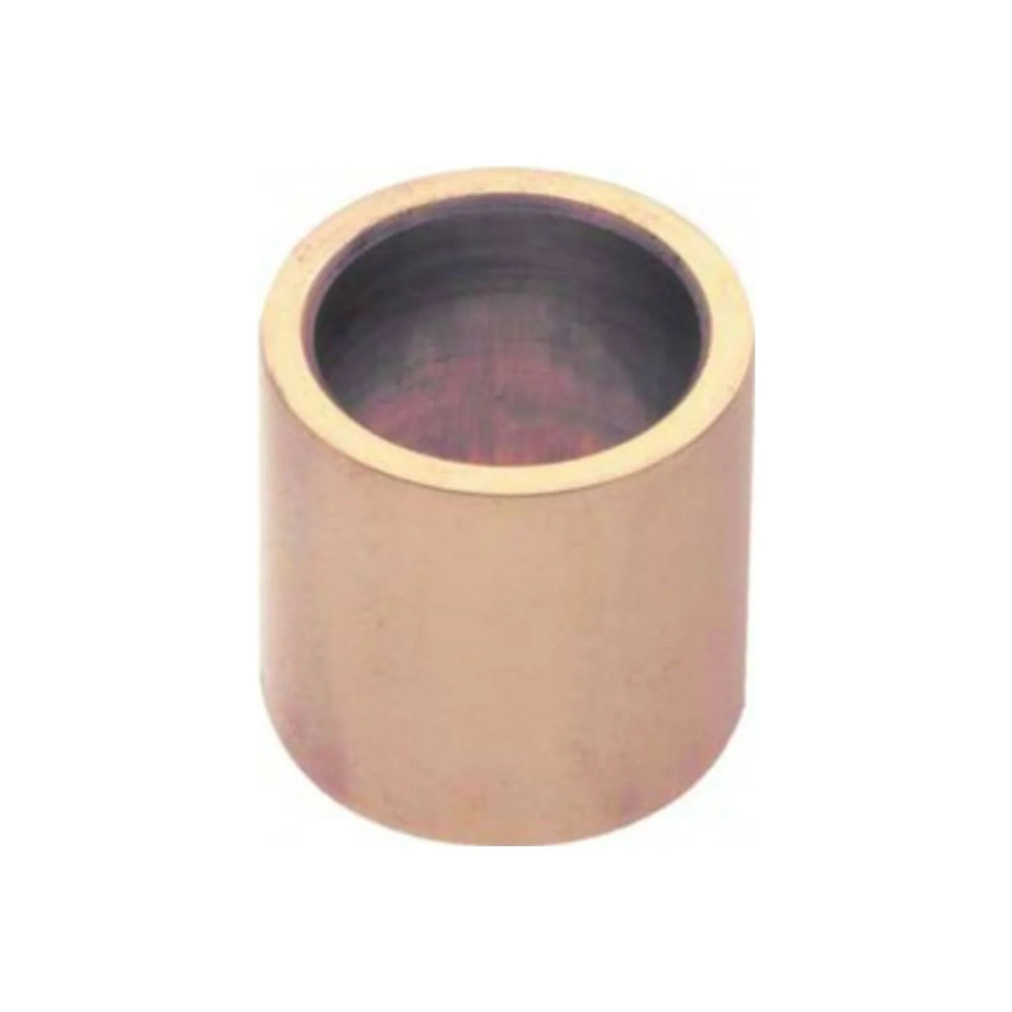 A bronze-colored sleeve with a round opening, on a white background.