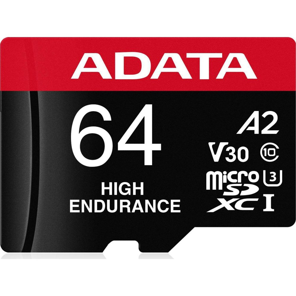 ADATA 64GB MicroSDXC A2 V30 High Endurance Speicherkarte.