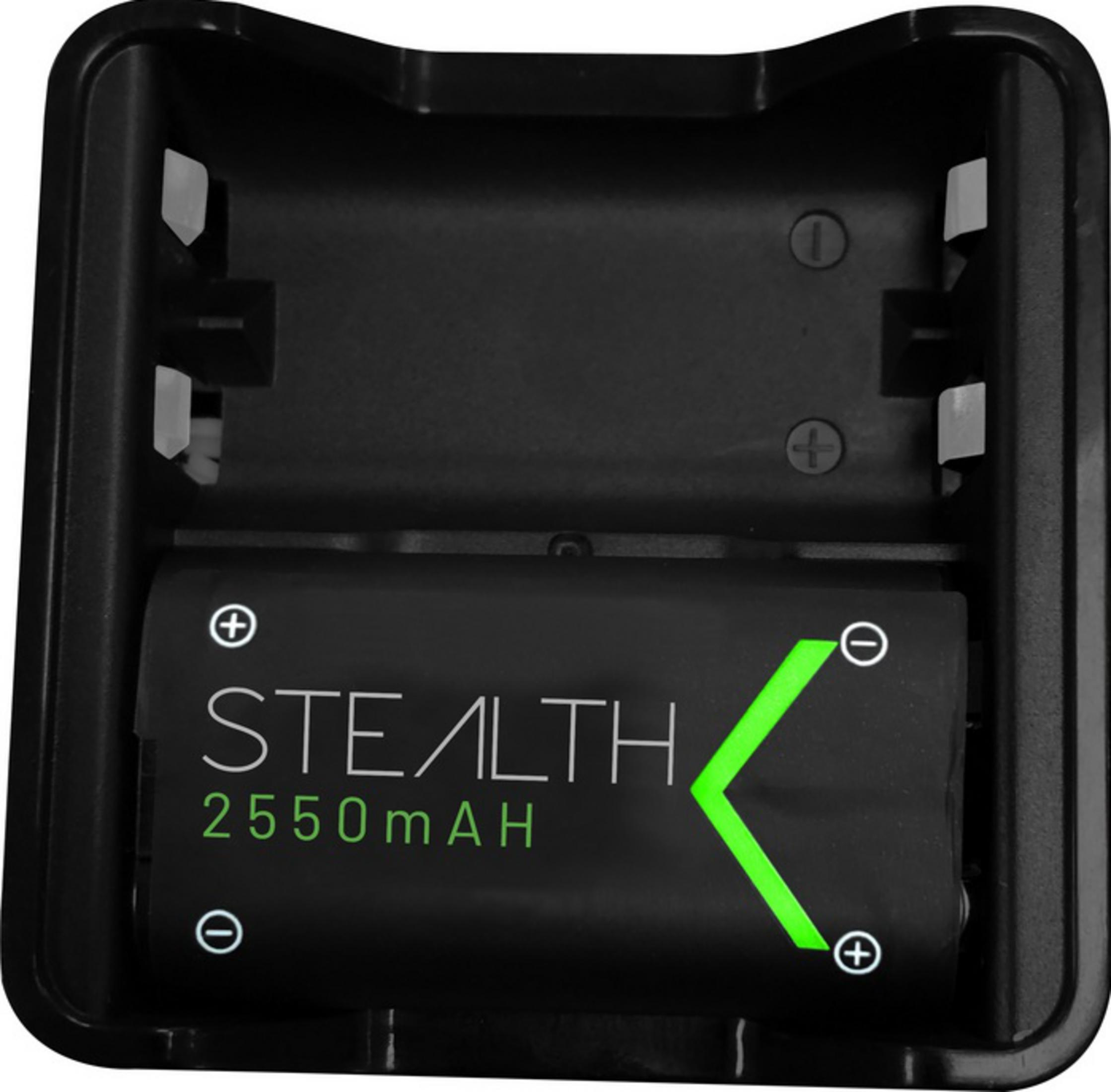 Caricabatterie nero con batteria Stealth, 2550 mAh.