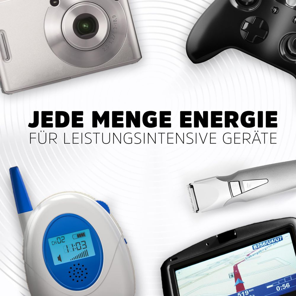 Digitalkamera, Gamecontroller, Babyphone, Rasierer, Navi.