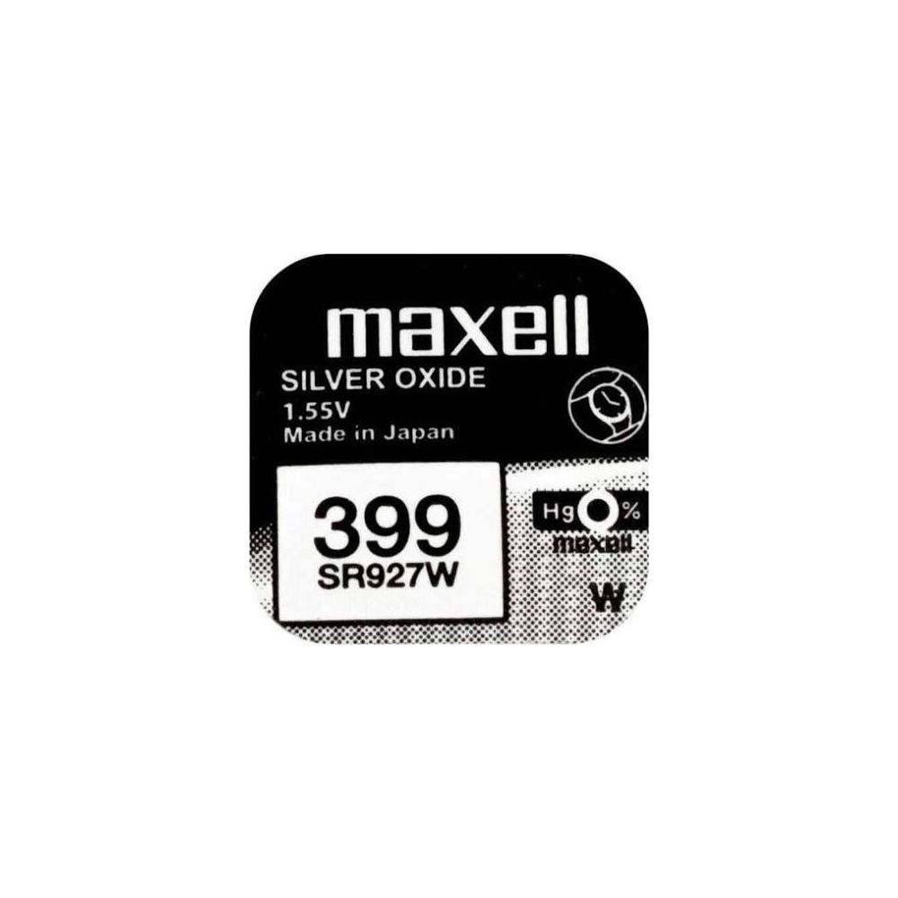 Maxell 399 SR927W Silberoxid-Batterie, 1,55V, Made in Japan.