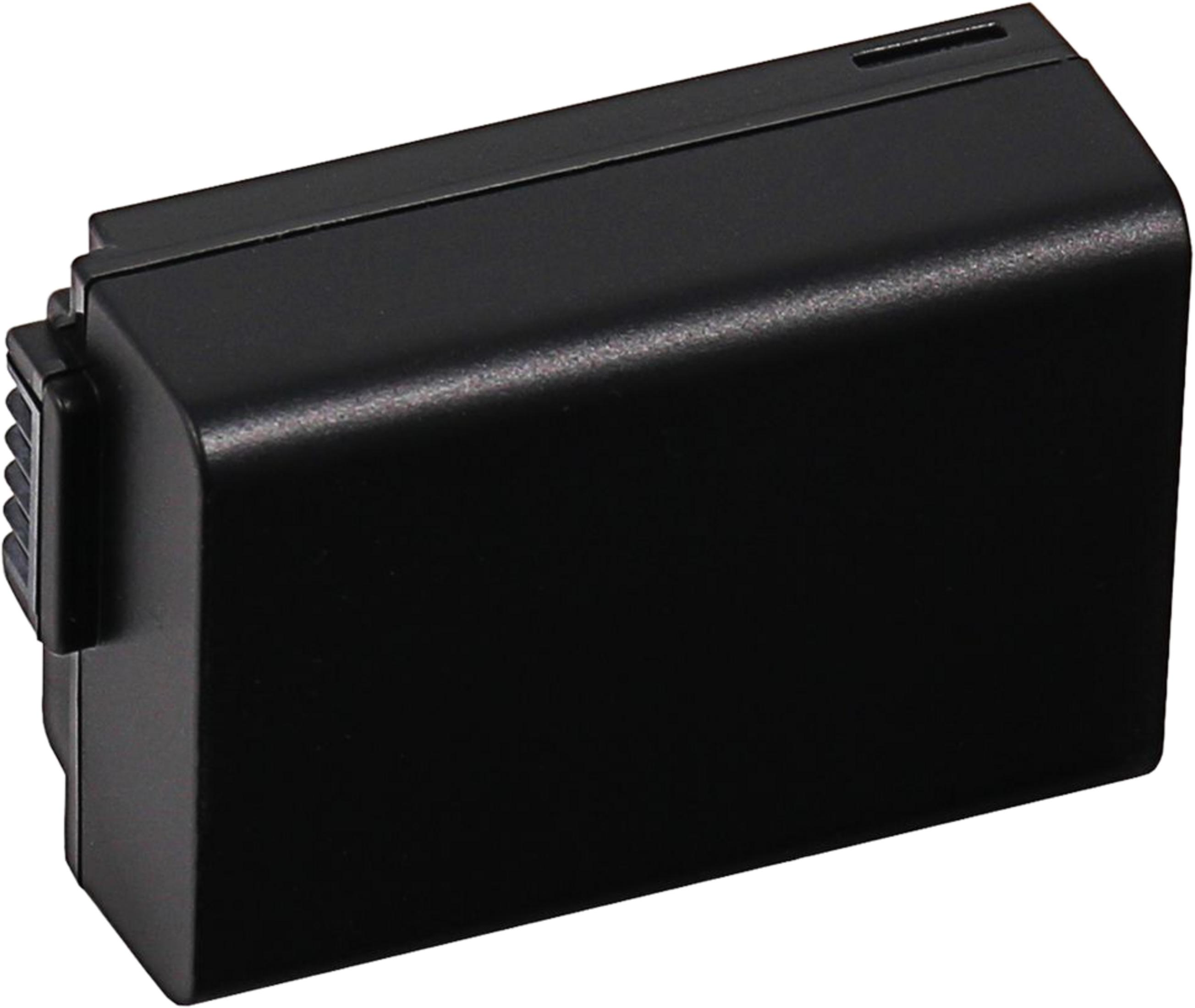Una batteria nera con un connettore sul lato sinistro.