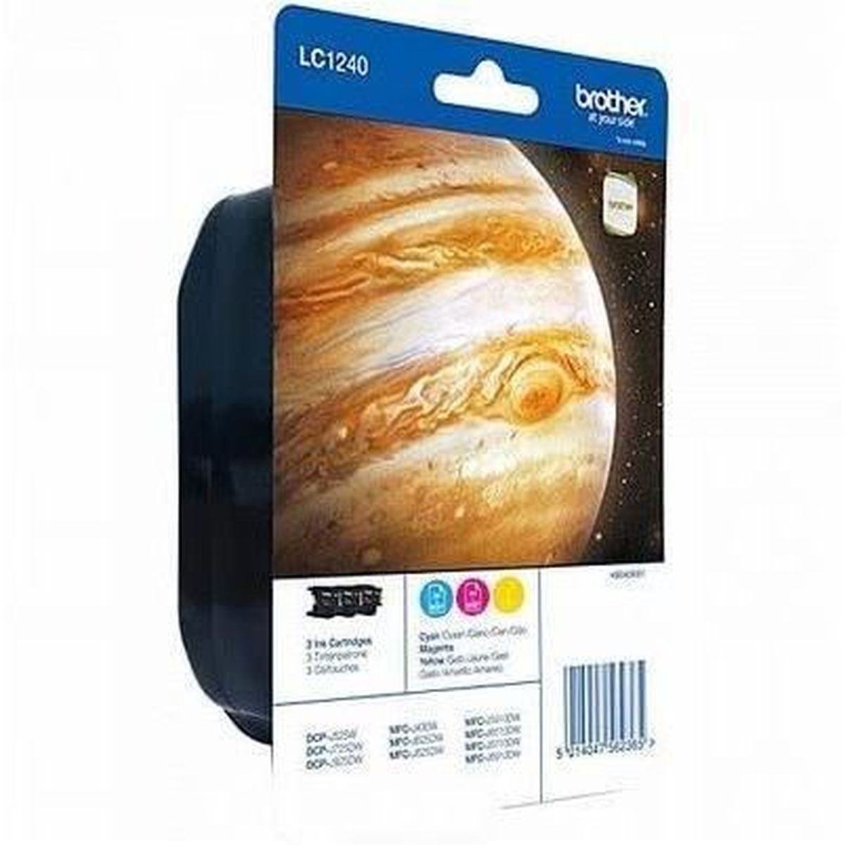 Brother LC1240 ink cartridge packaging featuring Jupiter and logo.